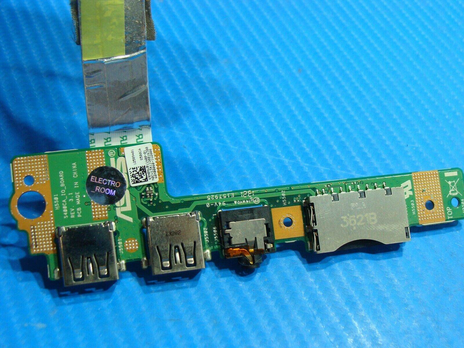 Asus VivoBook S500CA-HI31204M 15.6 USB Card Reader Board w/Cable 60NB0060-IO2000 - Tested Computer Laptop Parts