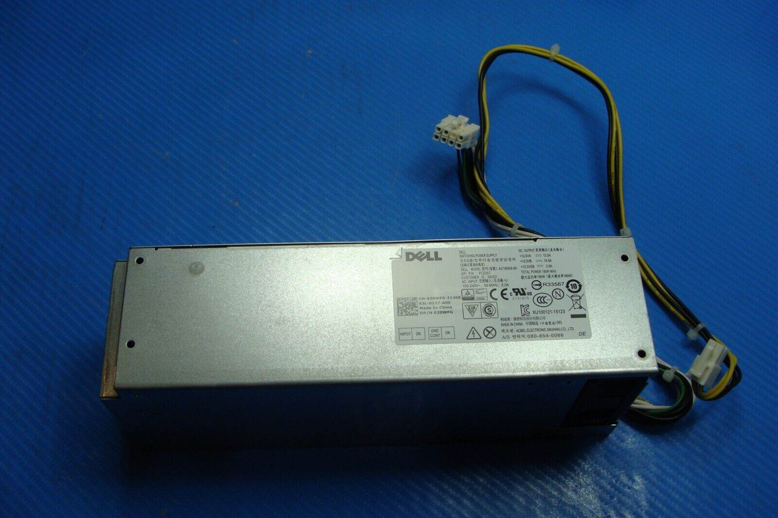 Dell OptiPlex 3040 Genuine Desktop 180W Power Supply AC180AS-00 20WFG - Tested Computer Laptop Parts