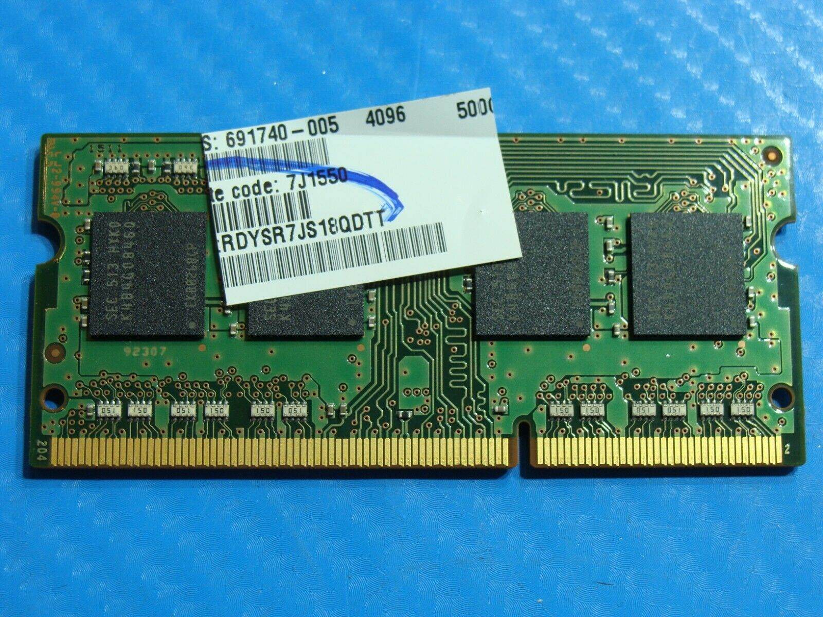 HP 11-n010dx Samsung 4GB SO-DIMM Memory RAM PC3L-12800S M471B5173QH0-YK0 - Tested Computer Laptop Parts