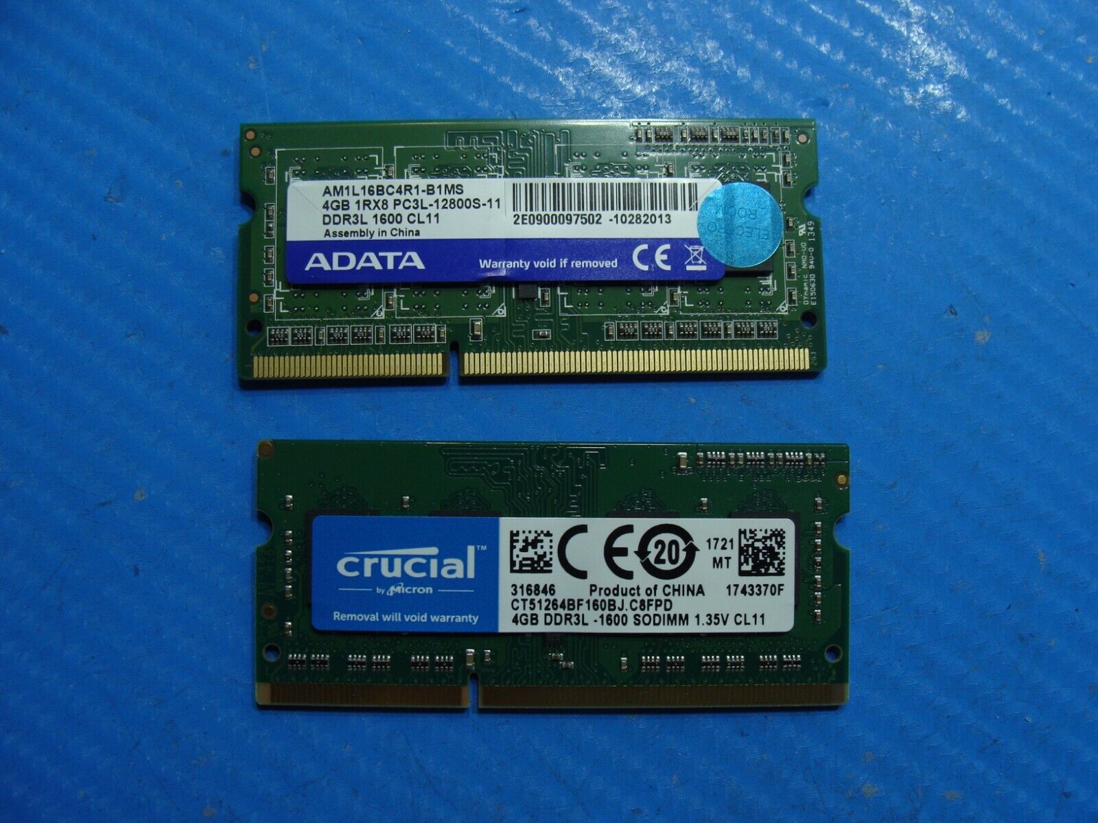HP 17-e112dx 8GB 2x4GB SODIMM Memory RAM AM1L16BC4R1-B1MS CT51264BF160BJ.C8FPD
