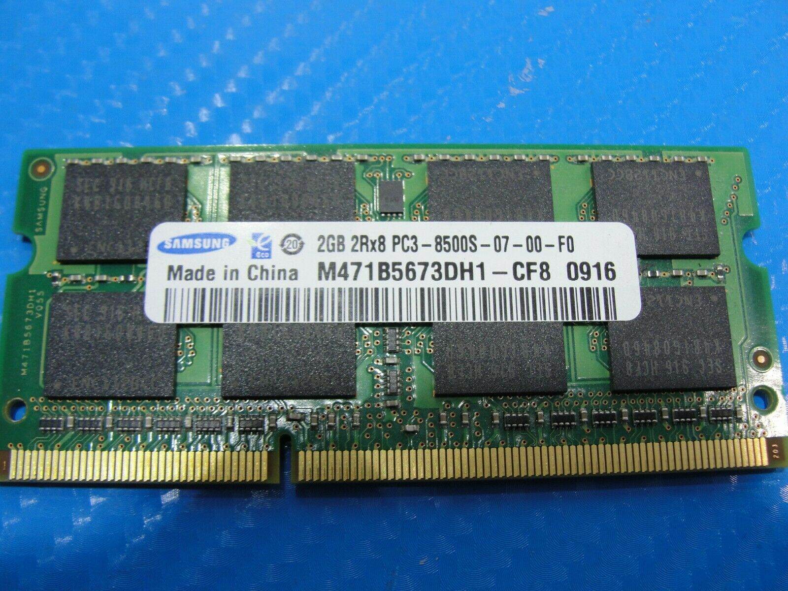 MacBook A1278 Laptop Samsung 2GB Memory PC3-8500S-07-00-F0 M471B5673DH1-CF8 - Tested Computer Laptop Parts