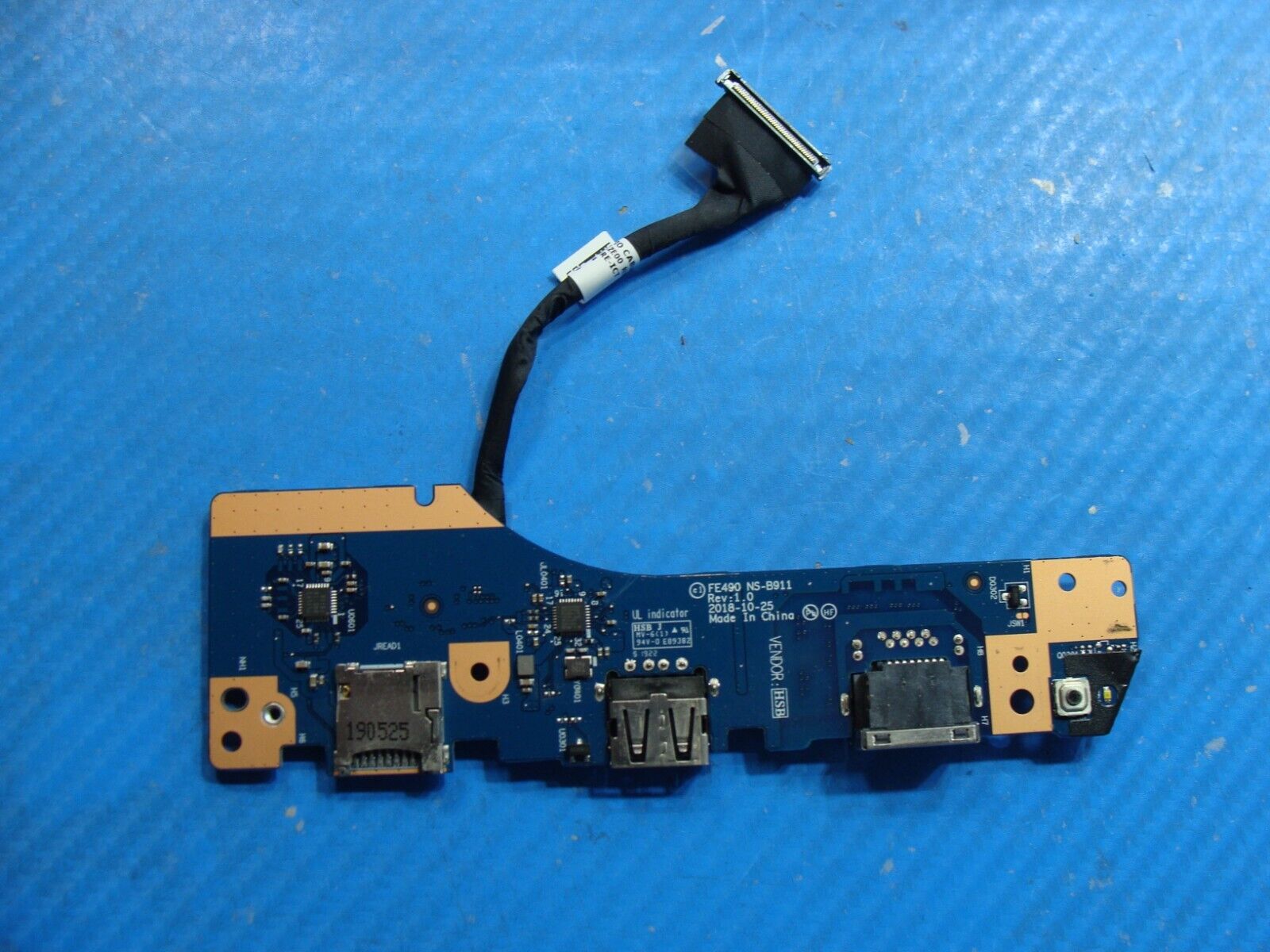 Lenovo ThinkPad E490 14 Genuine USB Board w/Cable NS-B911