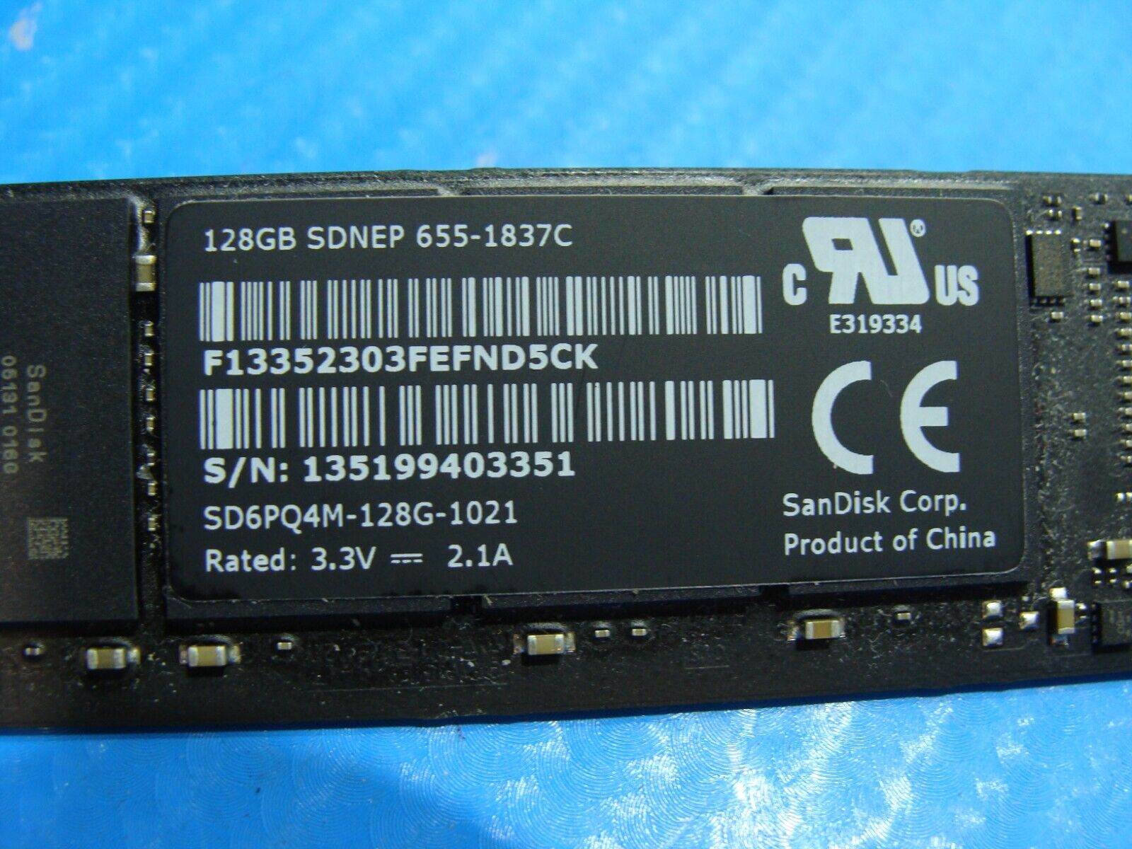 MacBook Air A1465 2015 MJVM2LL/A 128Gb Solid State Drive SSD 656-0021A 661-02370 - Tested Computer Laptop Parts