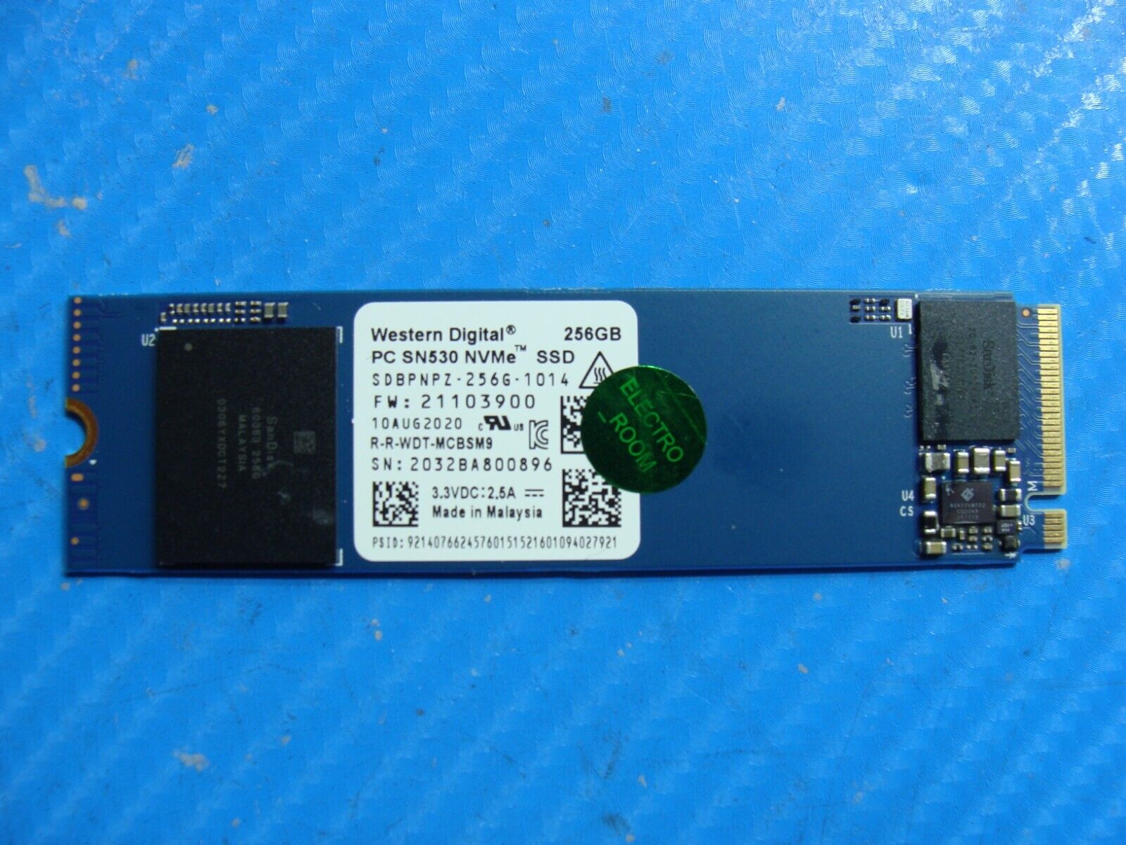 Acer AN515-55 WD NVMe M.2 256GB SSD Solid State Drive SDBPNPZ-256G-1014