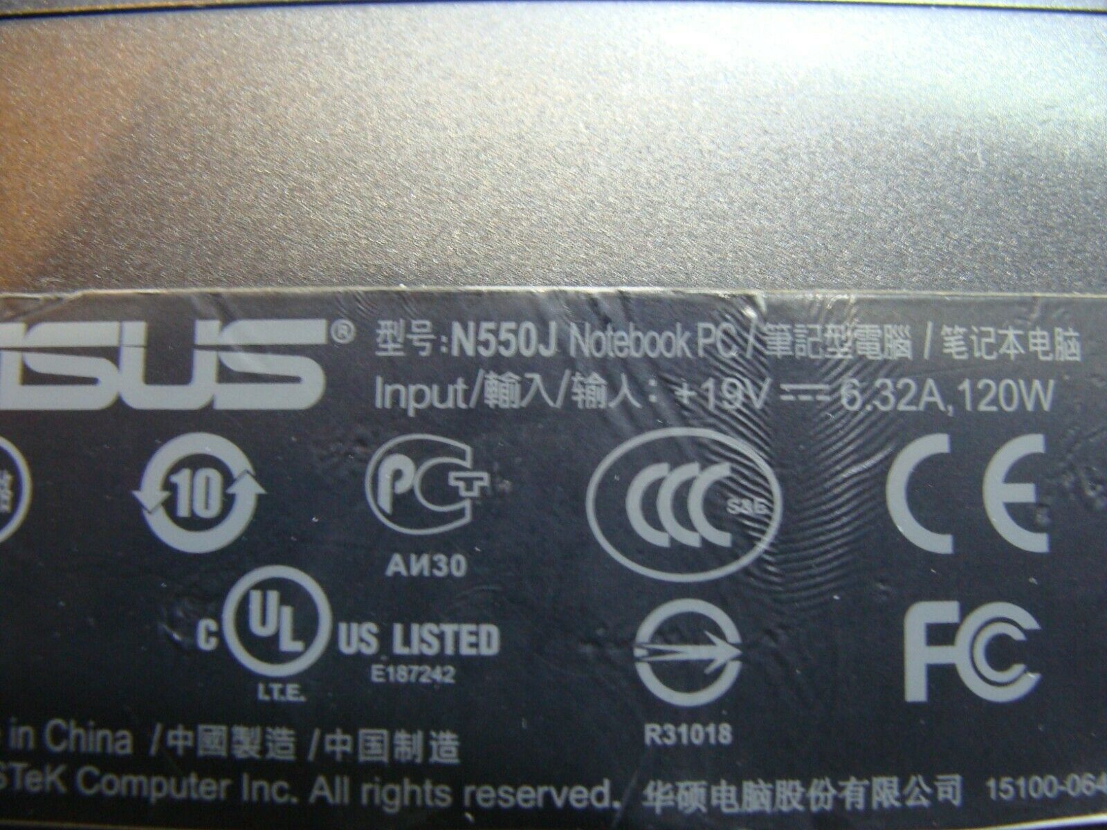 Asus N550X47JV-SL 15.6