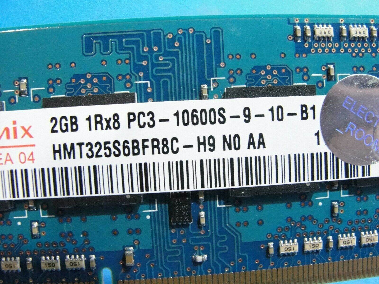 MacBook Pro A1286 SO-DIMM Hynix 2GB Memory PC3-10600S-9-10-B1 HMT325S6BFR8C-H9 - Tested Computer Laptop Parts