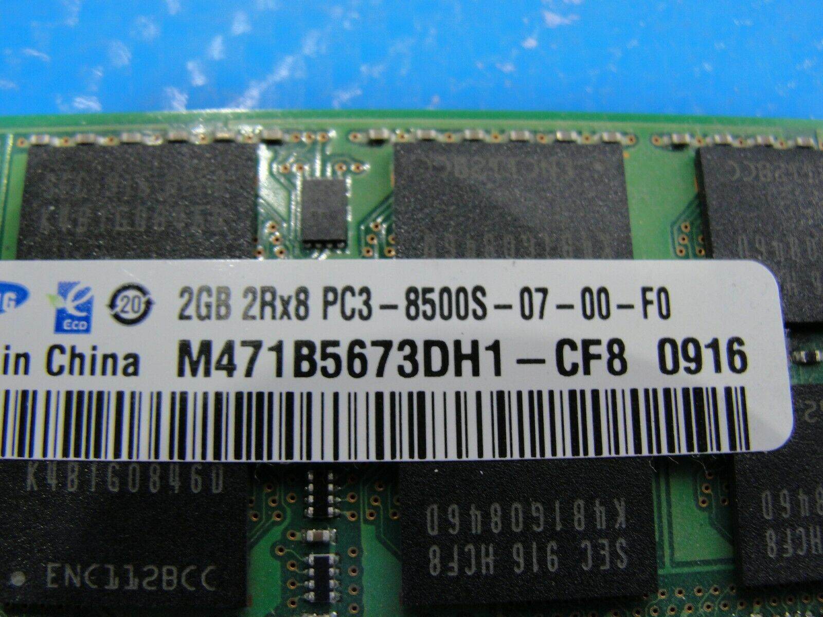 MacBook A1278 Laptop Samsung 2GB Memory PC3-8500S-07-00-F0 M471B5673DH1-CF8 - Tested Computer Laptop Parts