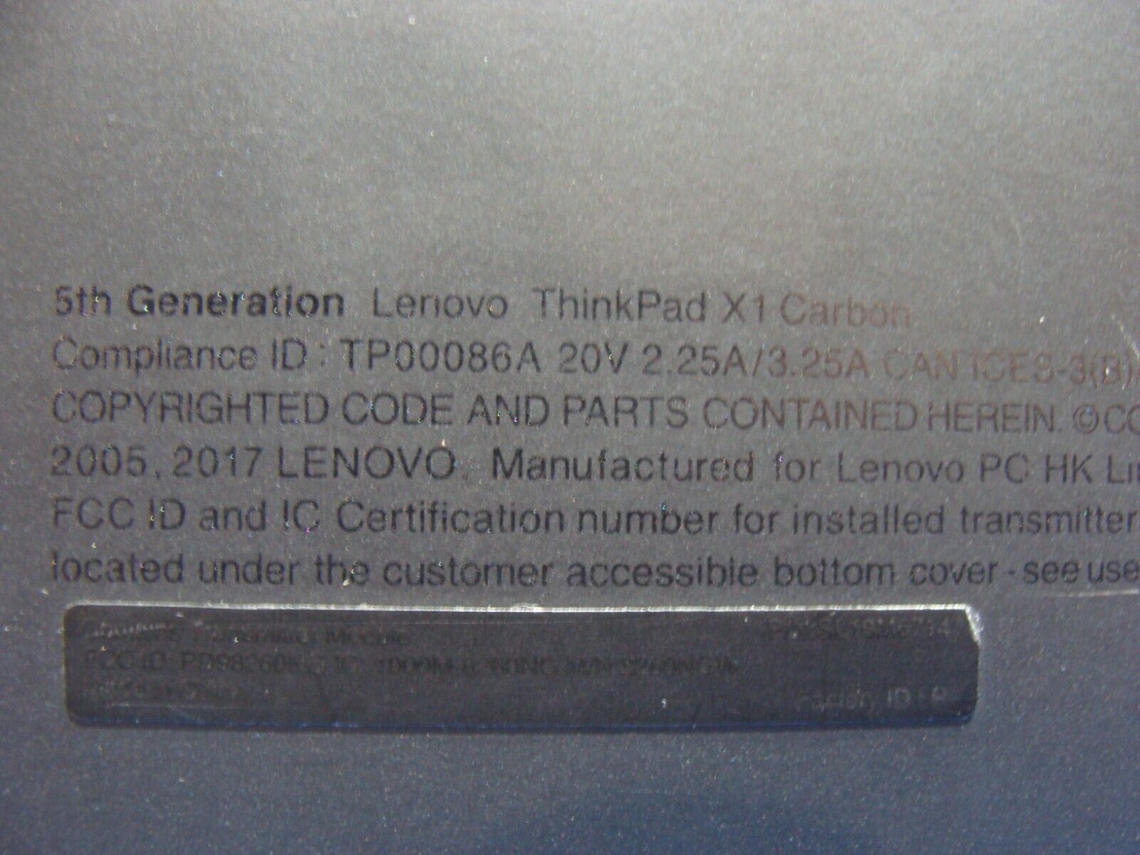 Lenovo Thinkpad X1 Carbon Gen 5th 14