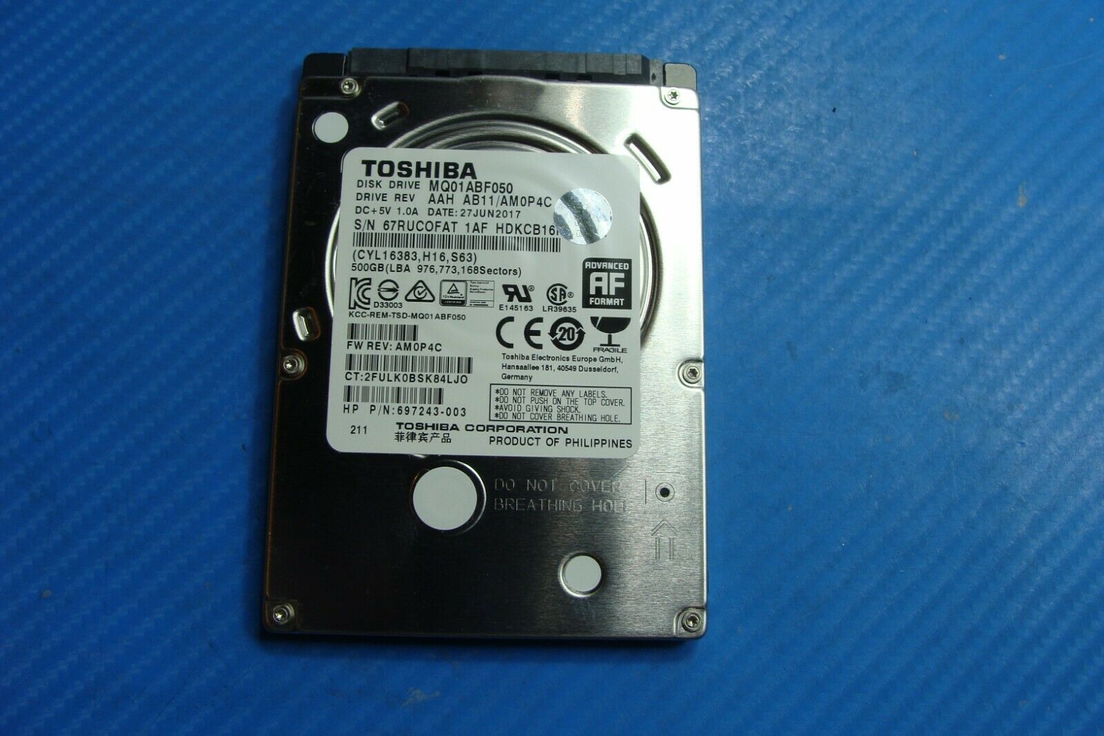 HP 15-bs020wm Toshiba 500Gb Sata 2.5