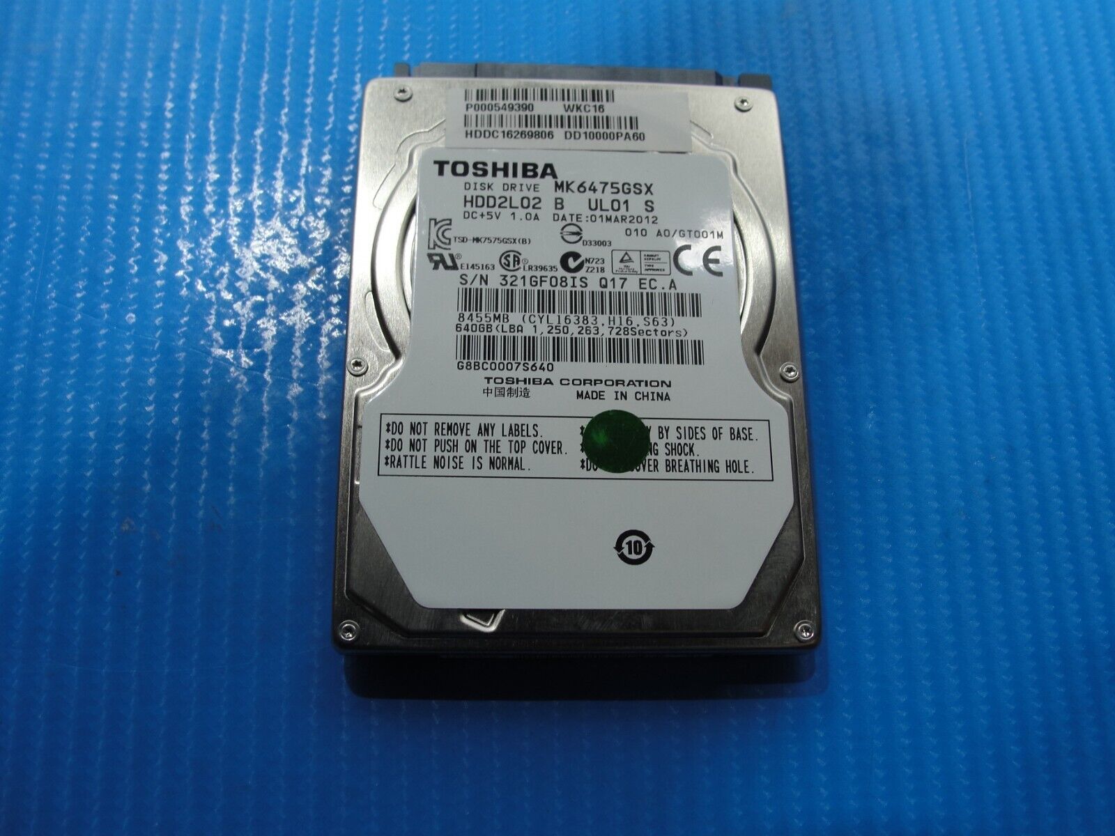Toshiba P755-S5390 Toshiba 640GB 2.5