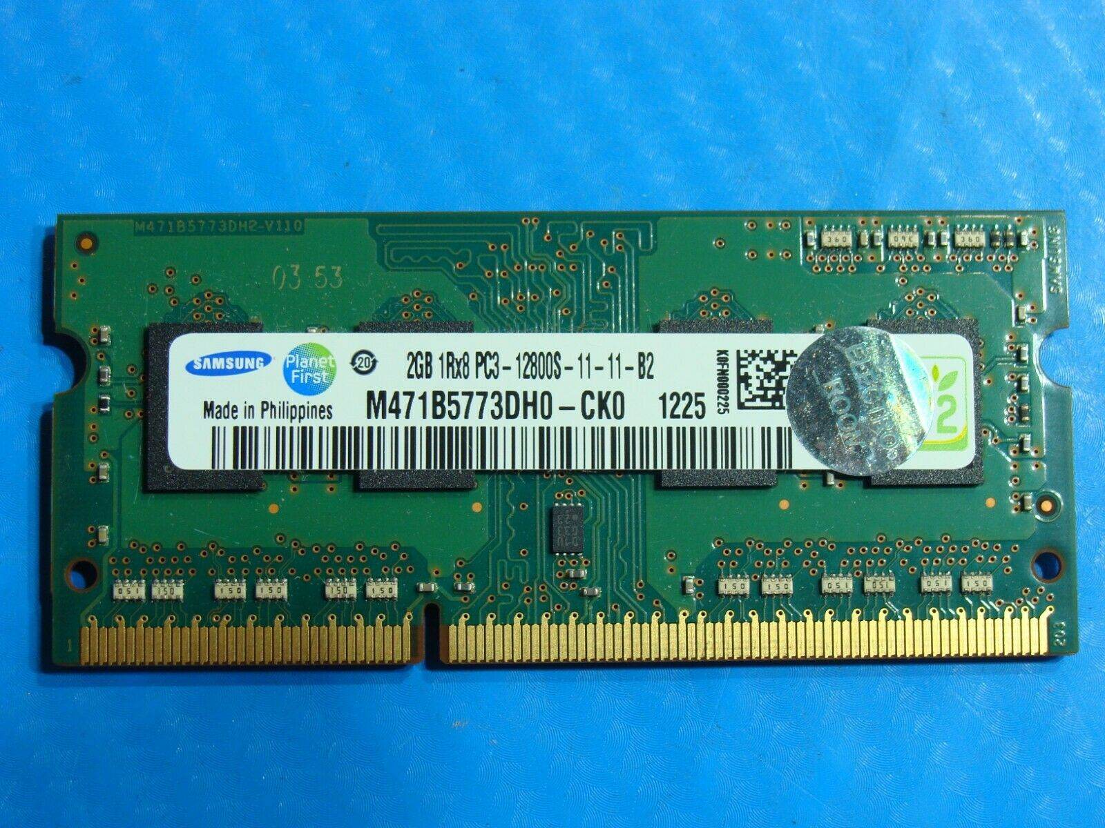 Toshiba C855-S5350 Samsung 2GB PC3-12800S SO-DIMM Memory RAM M471B5773DH0-CK0 - Tested Computer Laptop Parts