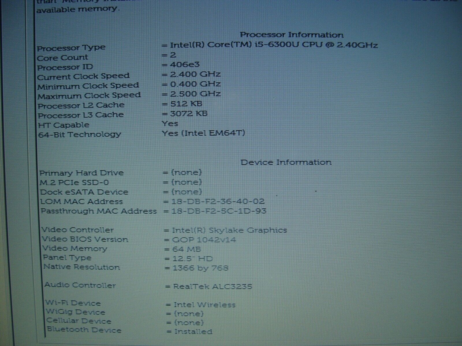 Profitable Lot of 2 - EXcL FHD Dell Latitude E7270 | i5-6th Gen, 8GB RAM, 2.4Ghz