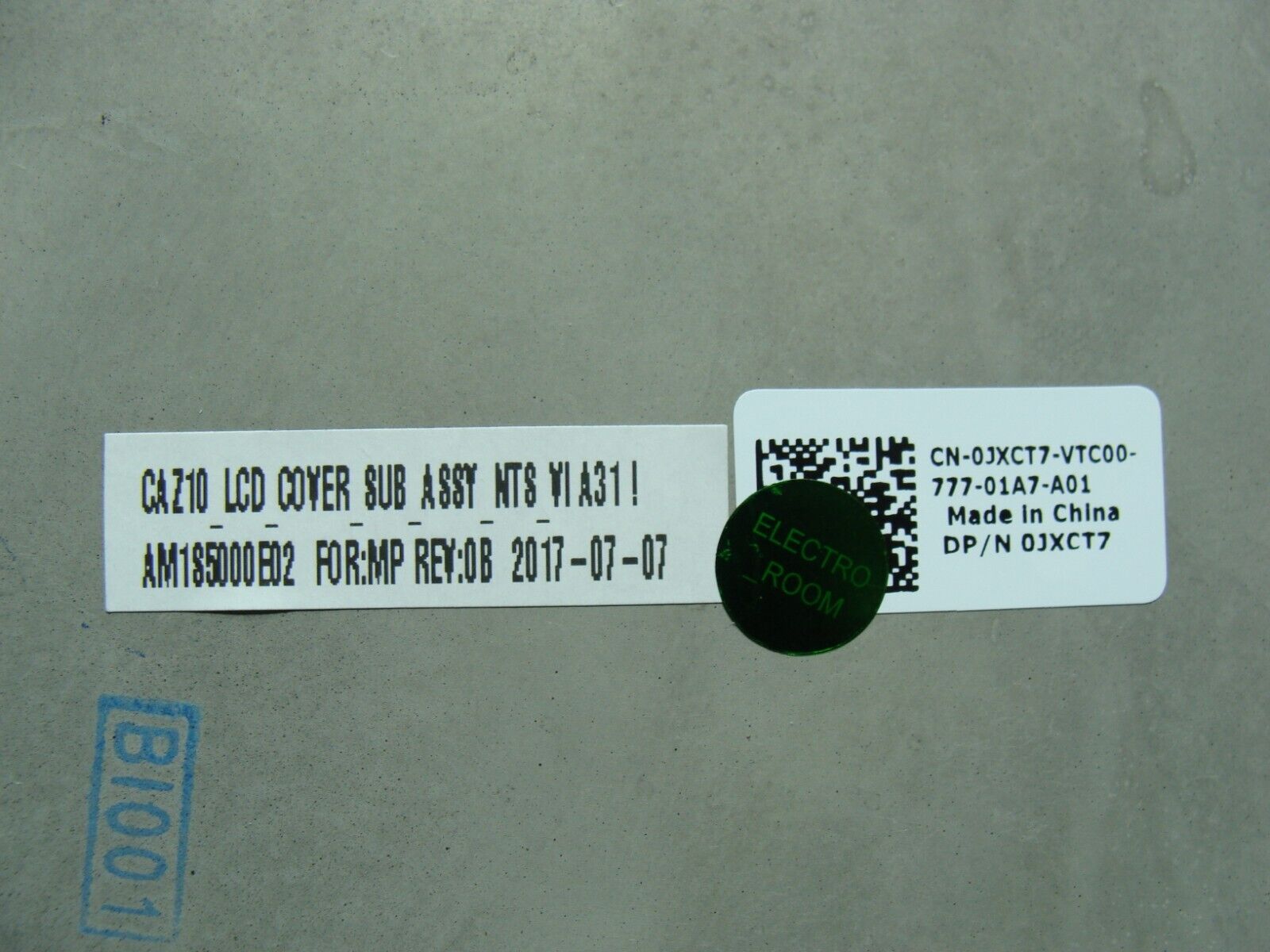 Dell Latitude 7280 12.5 Genuine LCD Back Cover w/Front Bezel JXCT7