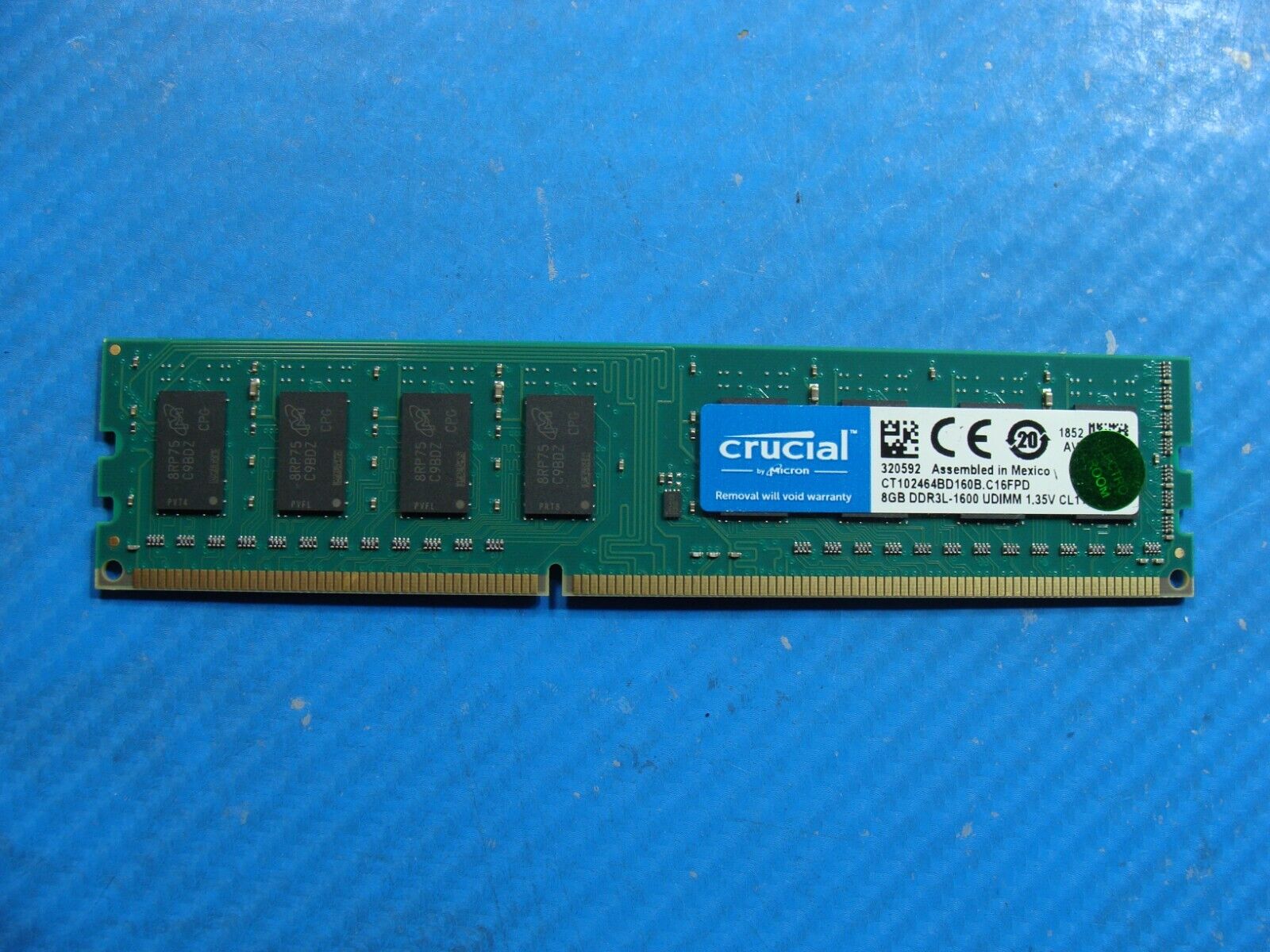 Asus G10AC-US011S Crucial 8GB DDR3L-1600 UDIMM Memory RAM CT102464BD160B.C16FPD