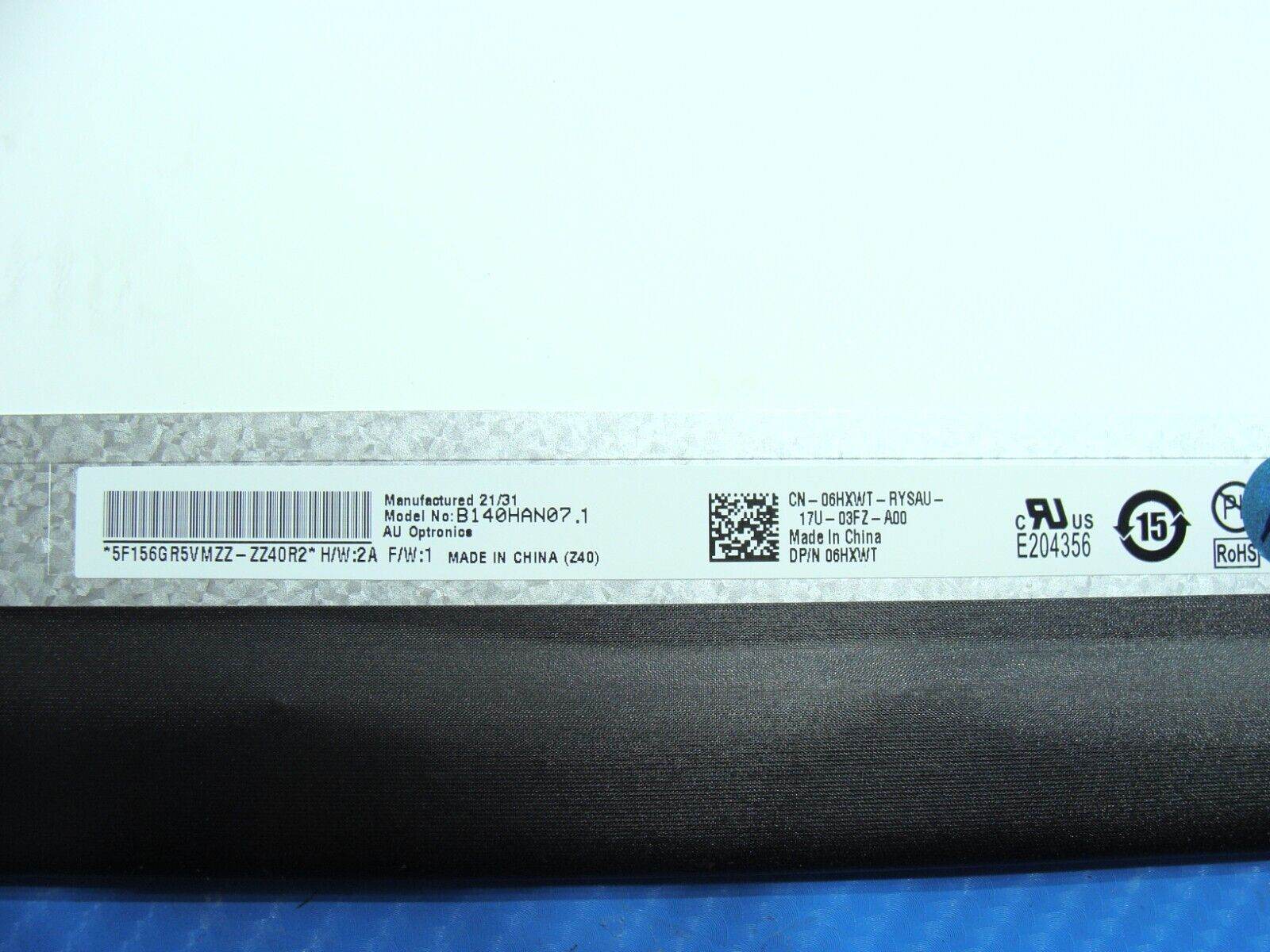 Dell Inspiron 14” 14 5410 Matte FHD AU Optronics LCD Screen B140HAN07.1 6HXWT - Tested Computer Laptop Parts