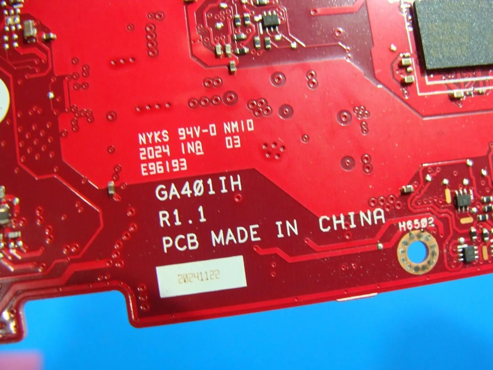 Asus GA401IH-BR7N2BL AMD Ryzen 7 4800HS 2.9GHz 8GB GTX1650 Motherboard AS IS