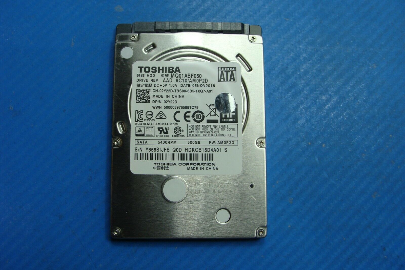 Dell 15 5568 Toshiba 500GB SATA 2.5