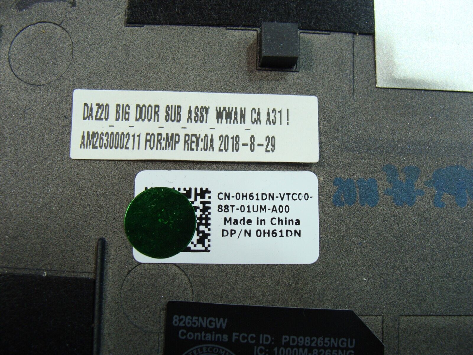 Dell Latitude 12.5 7290 Genuine Bottom Case Base Cover Black H61DN AM263000211