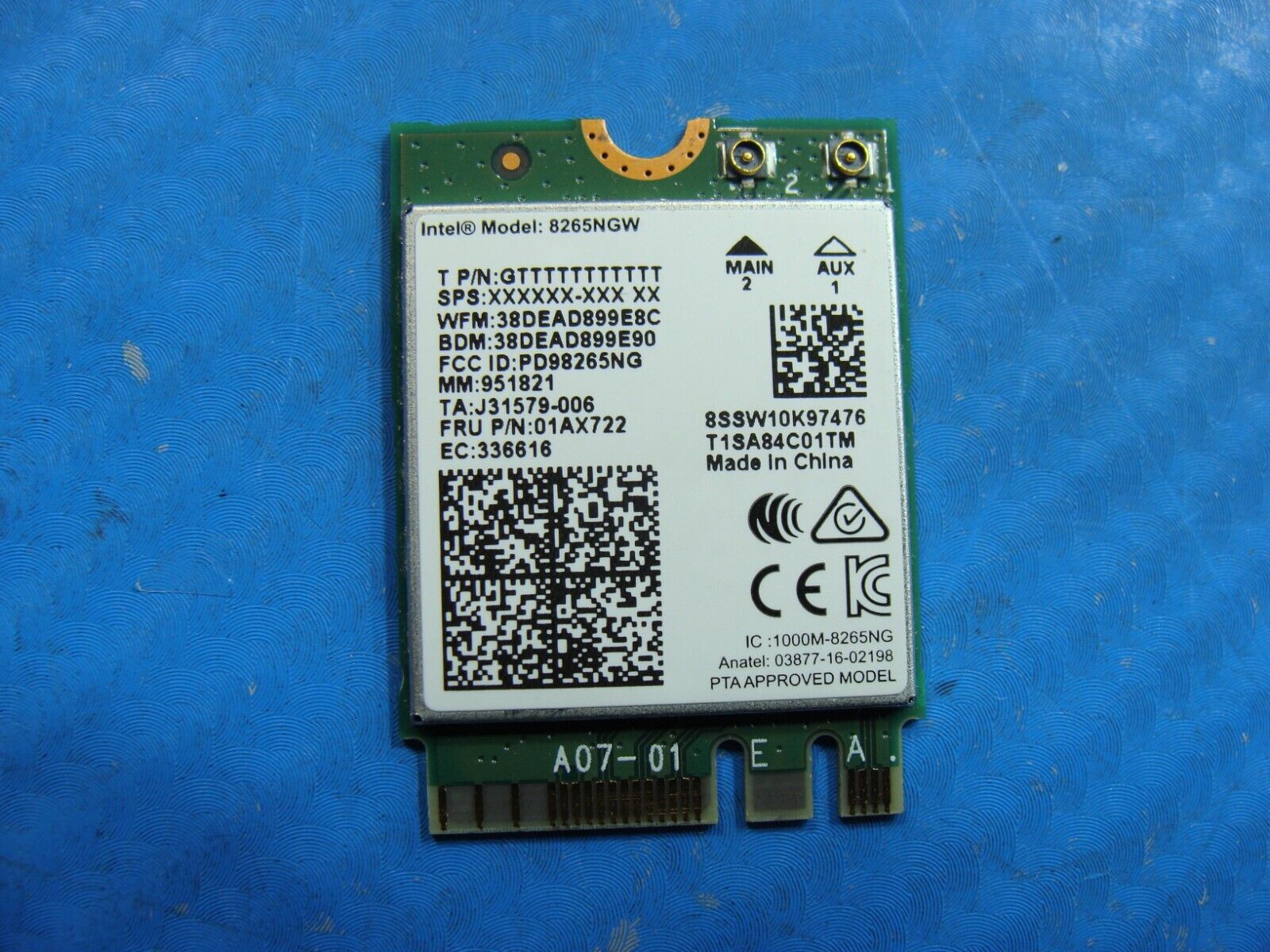 Lenovo ThinkPad Yoga 370 13.3 Genuine Laptop WiFi Wireless Card 8265NGW 01AX722