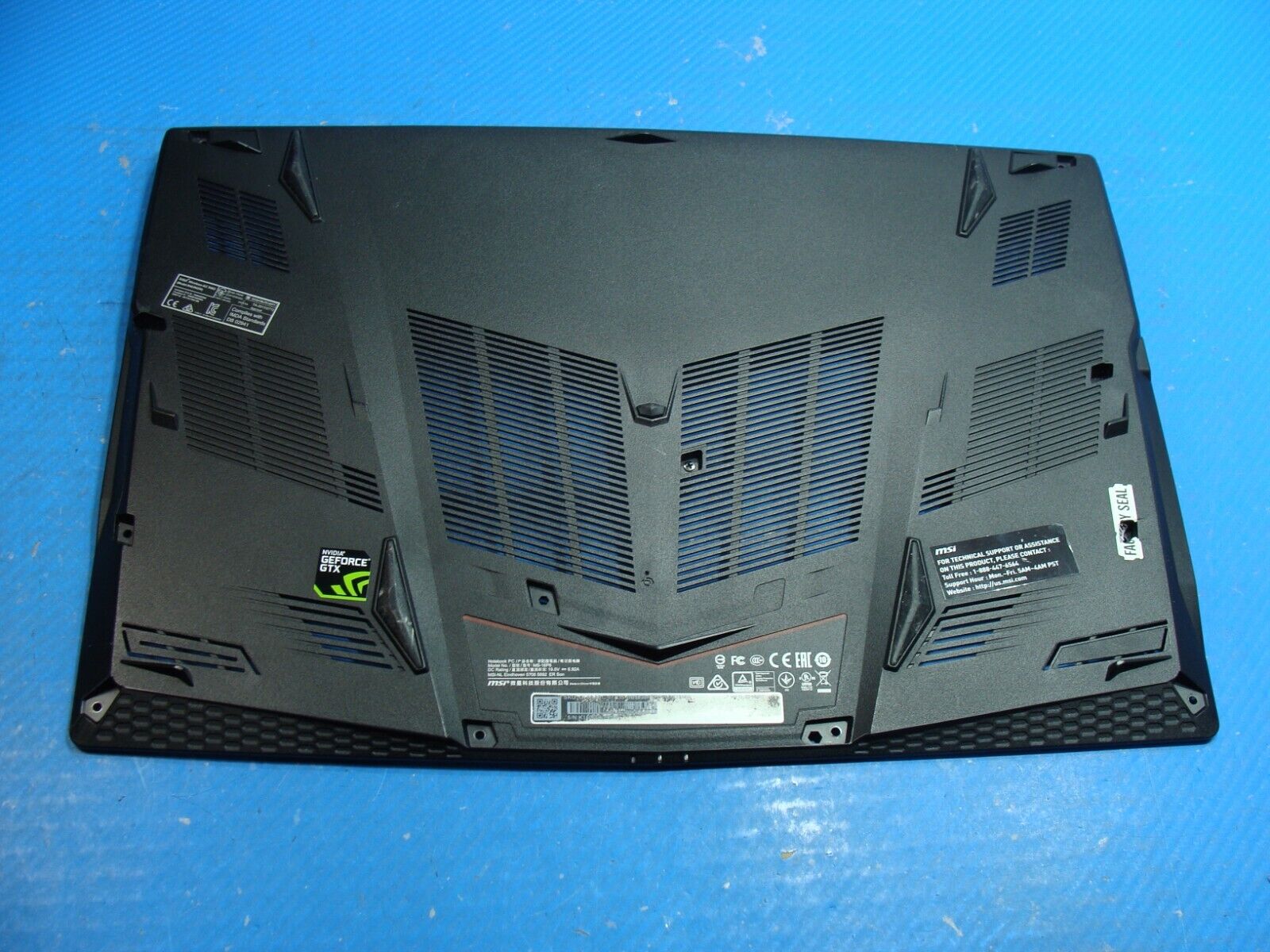 MSI 15.6 GL63 8RC OEM Laptop Bottom Case Base Cover Black 3076P1D254 Grade A