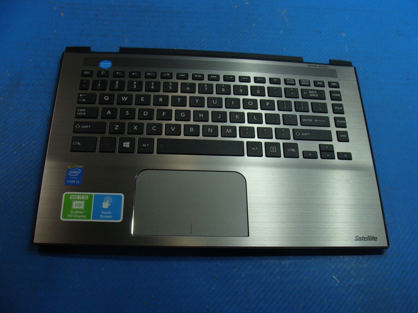 Toshiba Satellite E45W-C4200X 14 Palmrest w/Touchpad Keyboard H000089530 Grd A