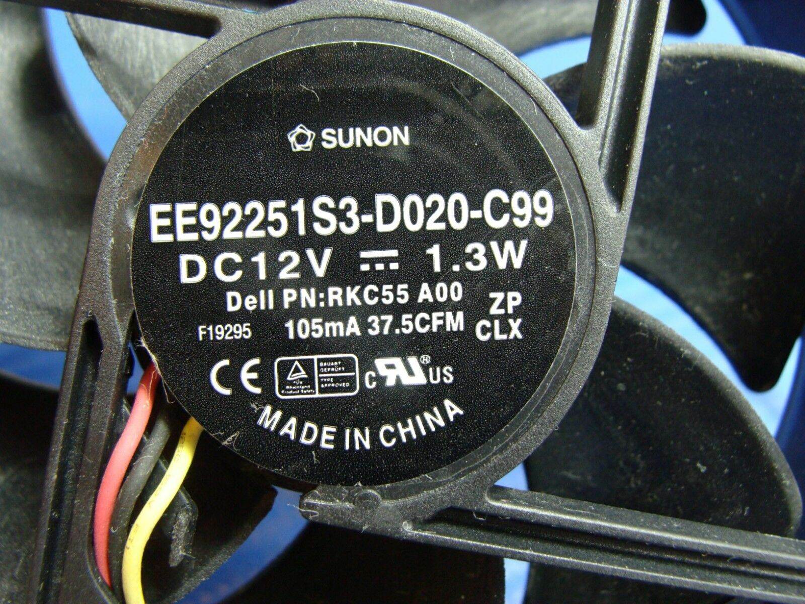 Dell XPS 8300 Genuine Desktop Rear Case Cooling Fan EE92251S3 - Tested Computer Laptop Parts