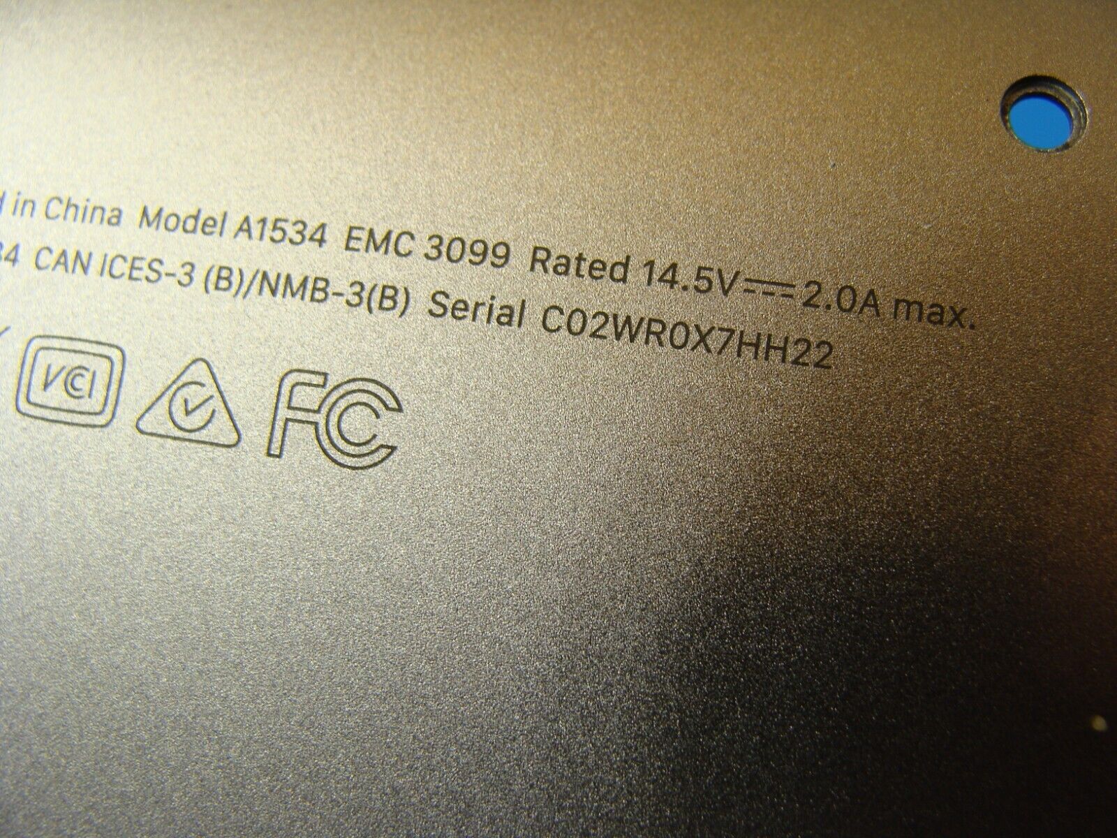 MacBook A1534 2017 MNYG2LL/A 12