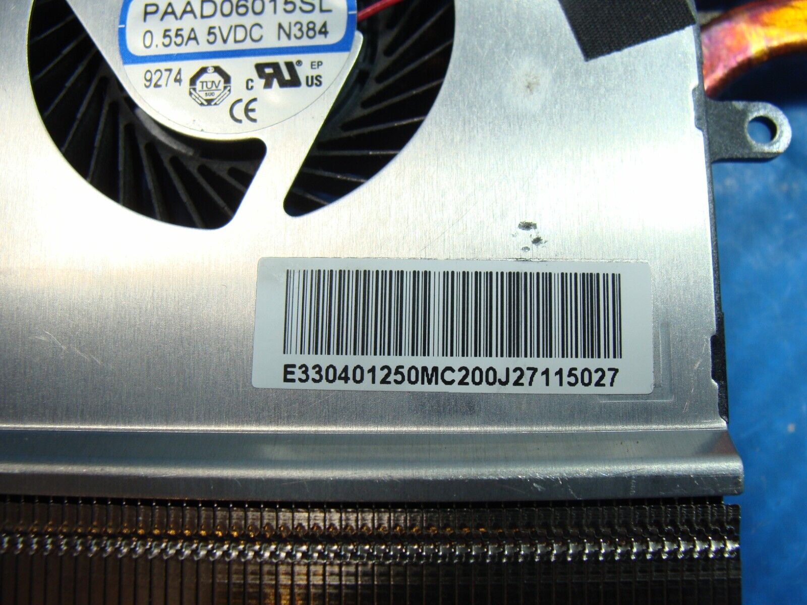 MSI GL63 9SEK 15.6 Genuine Laptop CPU Cooling Fans w/Heatsink E322500365