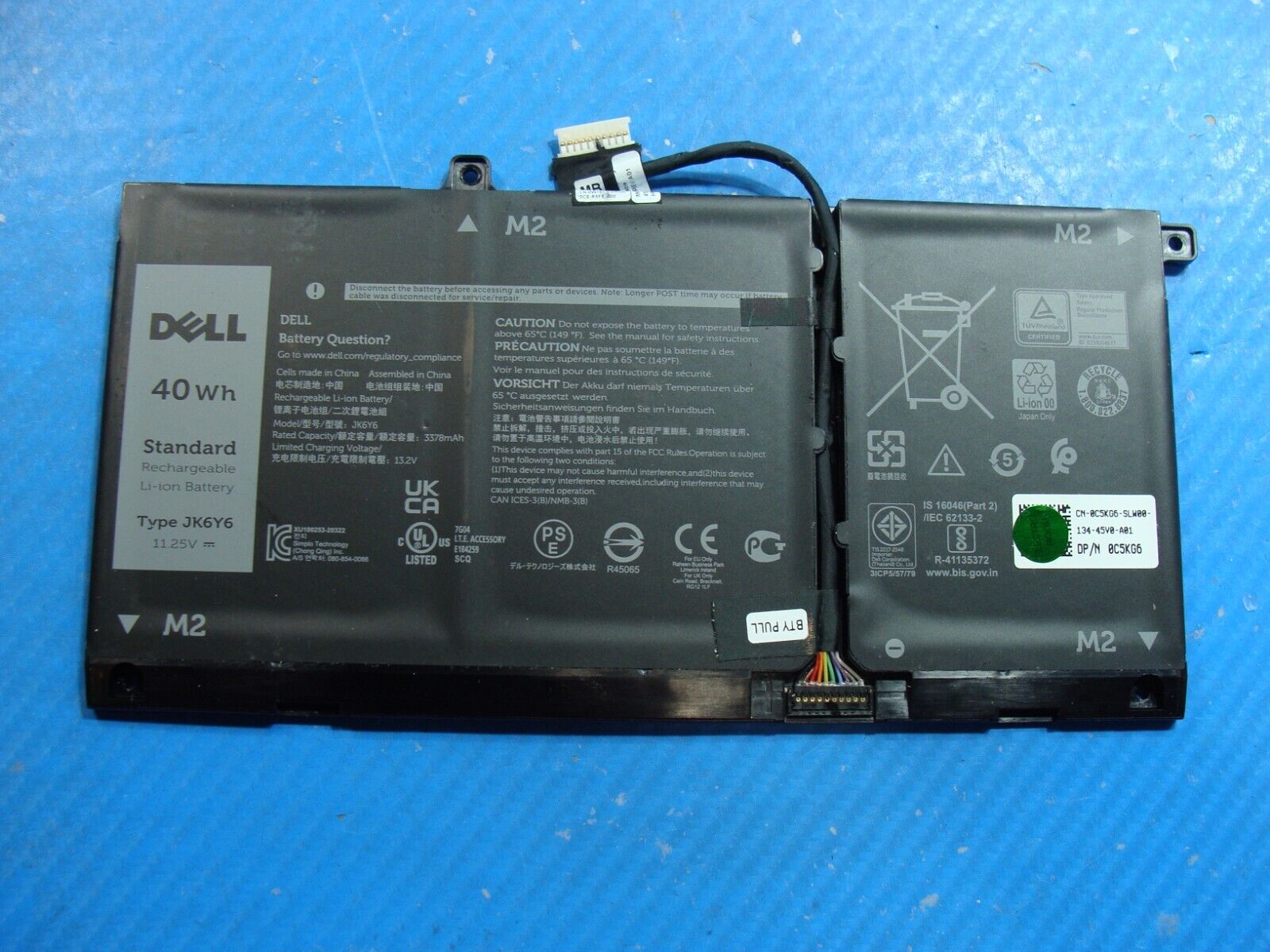 Dell Latitude 3410 15.6 Battery 11.25V 40Wh 3378mAh JK6Y6 C5KG6 Excellent