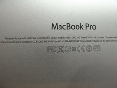 MacBook Pro A1398 15" Mid 2012 MC976LL/A Bottom Case 923-0090 - Laptop Parts - Buy Authentic Computer Parts - Top Seller Ebay