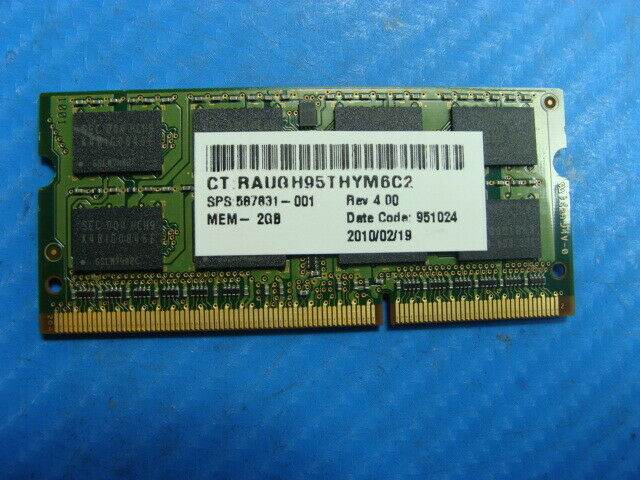 HP 4510s Laptop Samsung 2GB Memory PC3-10600S-09-10-F2 M471B5673EH1-CH9 - Tested Computer Laptop Parts