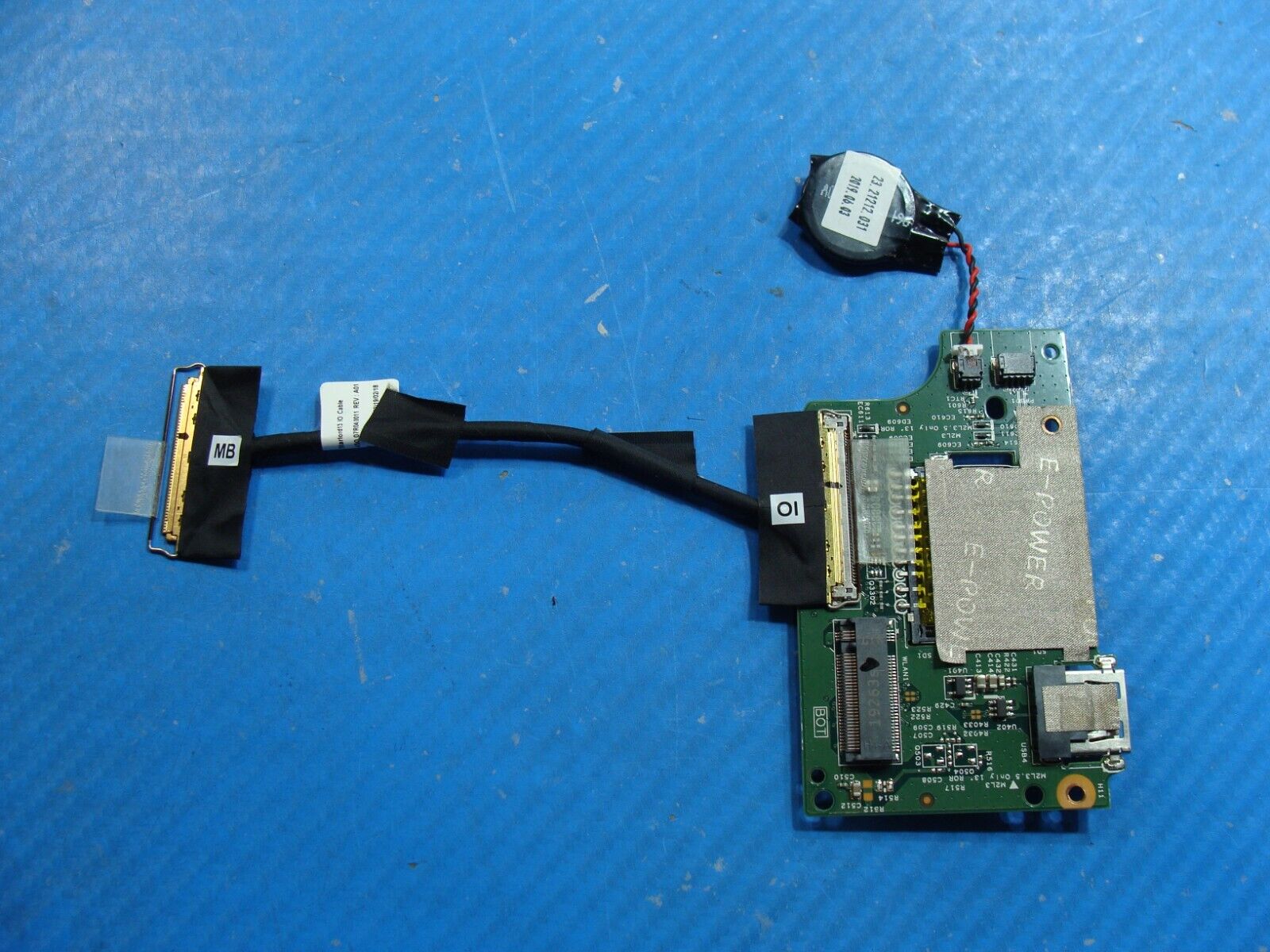 Dell Latitude 3390 2-In-1 13.3 USB Card Reader Board w/CMOS Battery Cable 3GX53