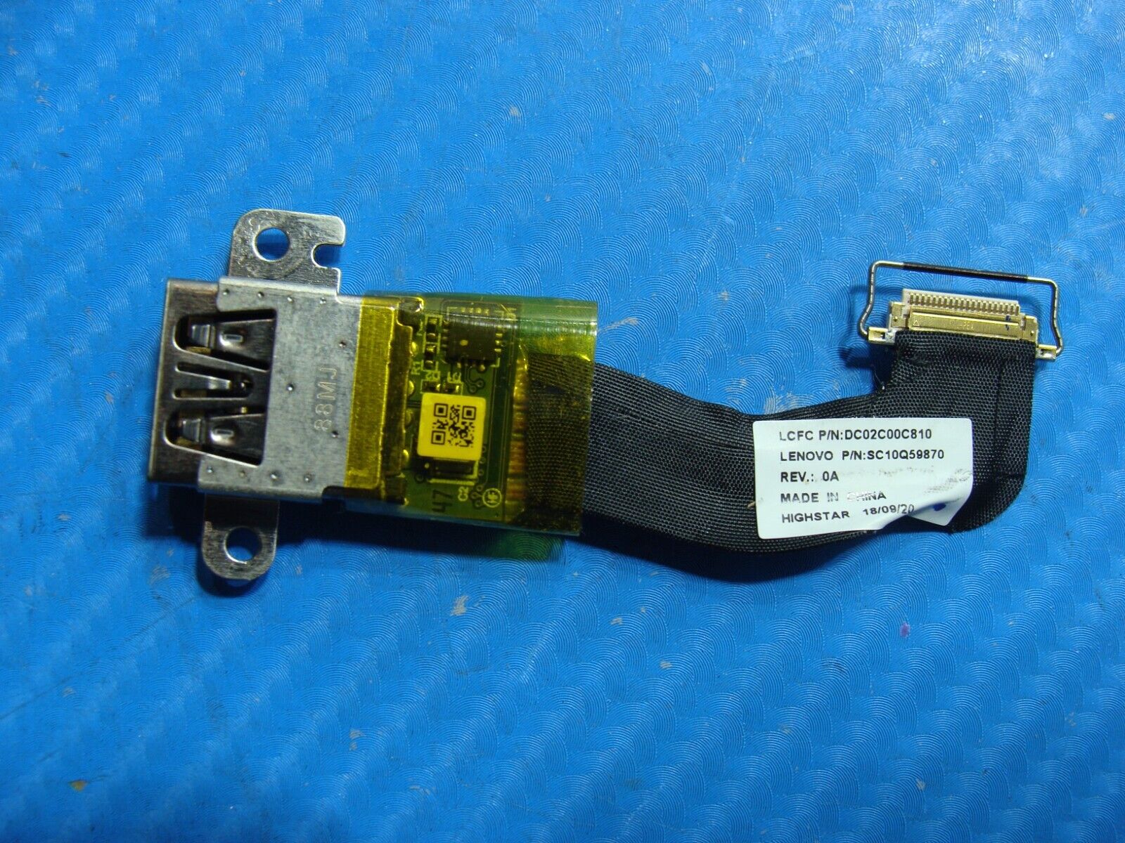 Lenovo ThinkPad 14” X1 Carbon 6th Gen USB Board w/Cable DC02C00C810 SC10Q59870