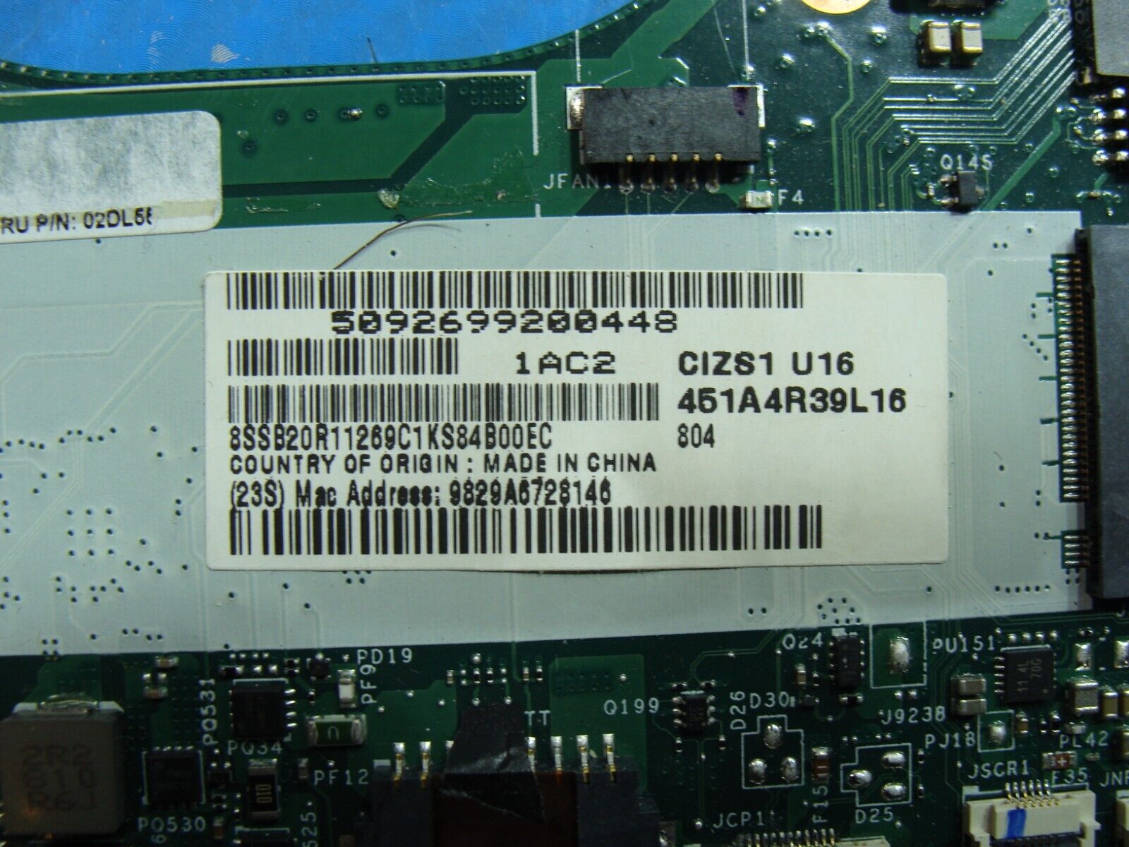 Lenovo ThinkPad Yoga 370 13.3 OEM Intel i7-7500U 2.7GHz Motherboard LA-E291P