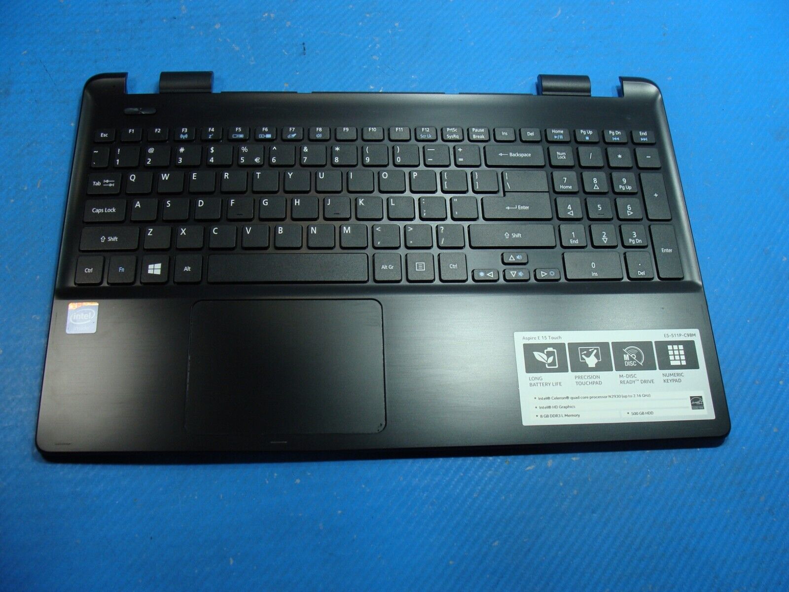 Acer Aspire E5-511P-C9BM 15.6 Palmrest w/Touchpad Keyboard AP154000900