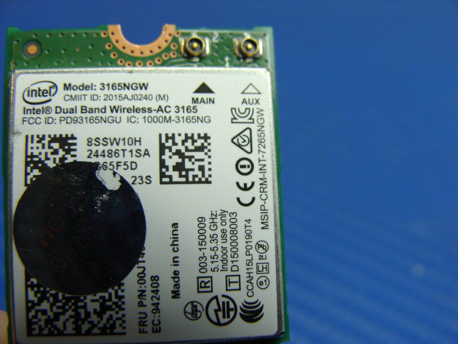 Lenovo IdeaCentre 300S-11IBR OEM Desktop Wireless WiFi Card 3165NGW 00JT497 ER* - Tested Computer Laptop Parts