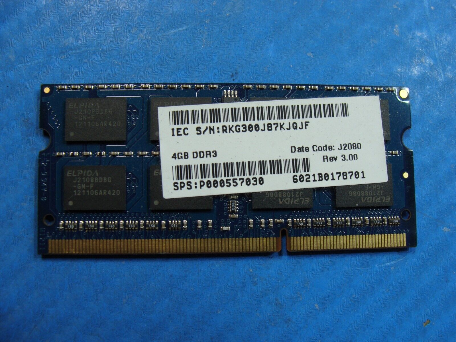 Toshiba L855-S5280P Kingston 4GB 1Rx8 Memory RAM SO-DIMM TSB1600D3S11ELD/4G