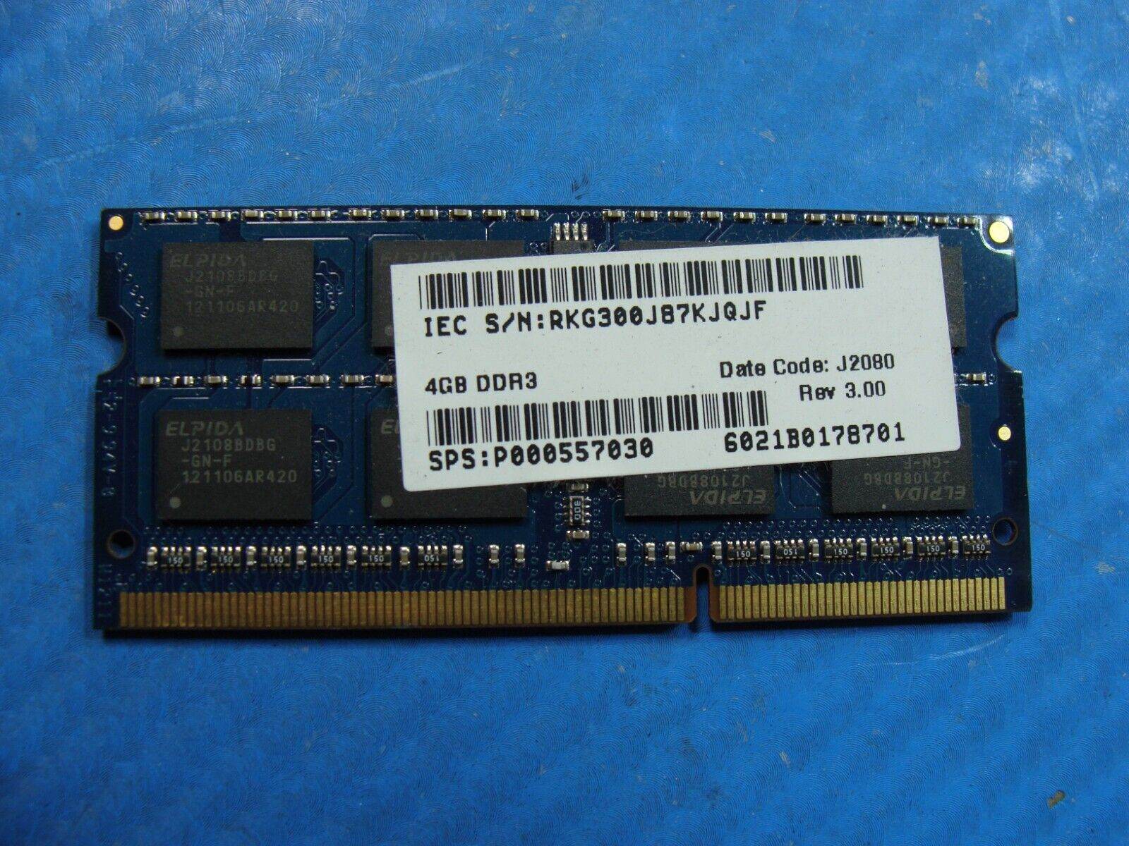 Toshiba L855-S5280P Kingston 4GB 1Rx8 Memory RAM SO-DIMM TSB1600D3S11ELD/4G - Tested Computer Laptop Parts