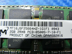 Macbook A1278 Laptop Micron 2GB Memory PC3-8500S-7-10-F1 MT16JSF25664HZ-1G1F1 Micron