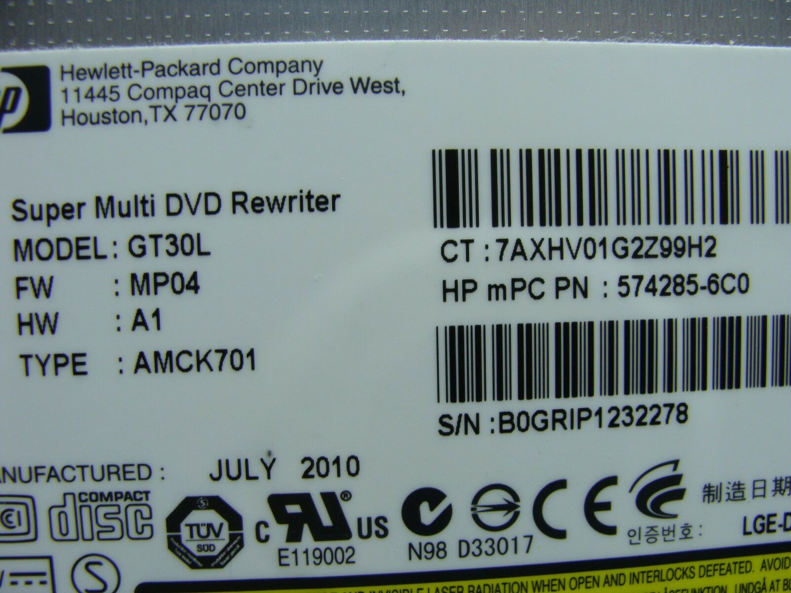 HP Pavilion G62-364DX 15.6