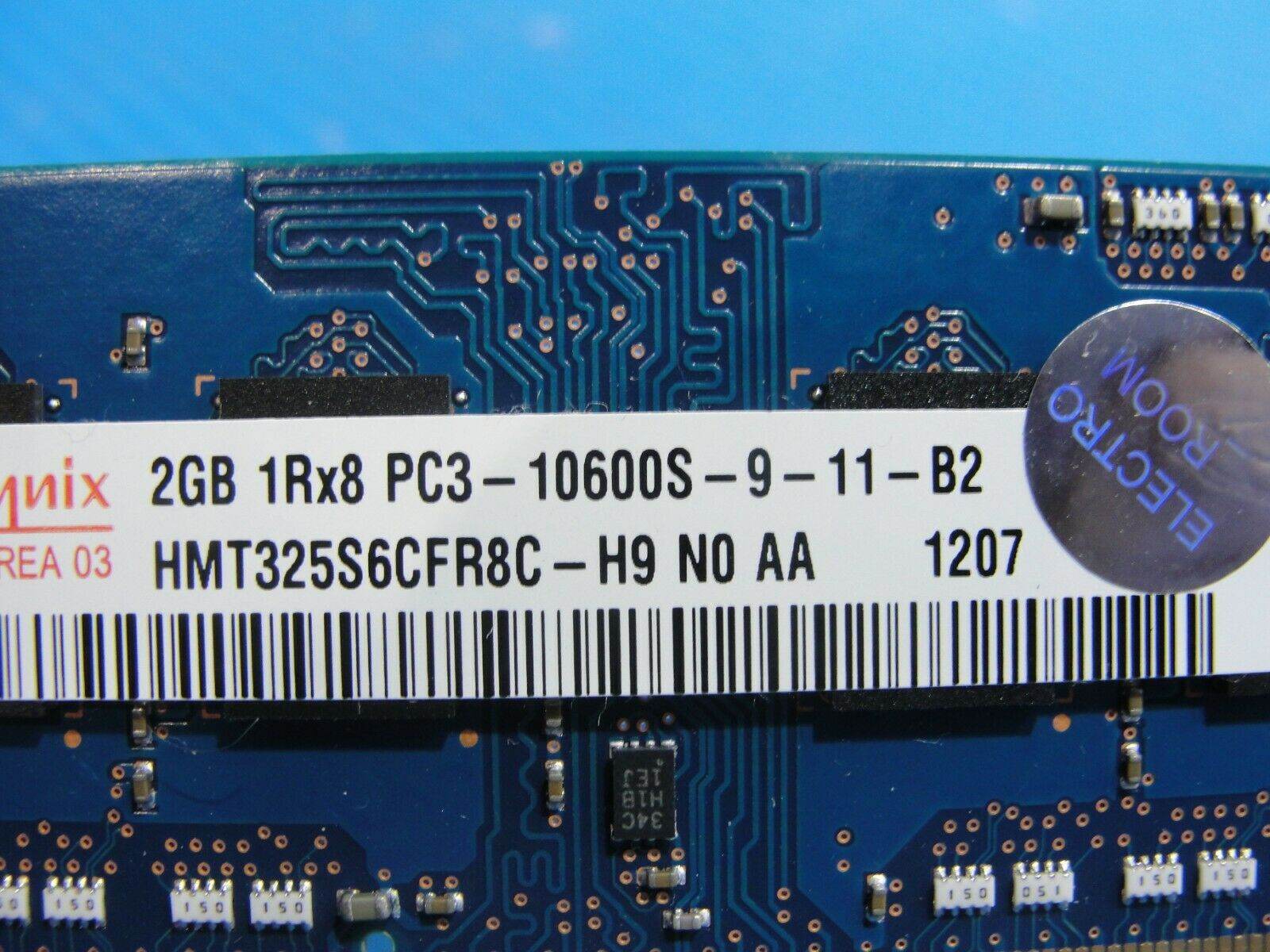 MacBook Pro A1286 Laptop Hynix 2GB Memory PC3-10600S-9-11-B2 HMT325S6BFR8C-H9 - Tested Computer Laptop Parts