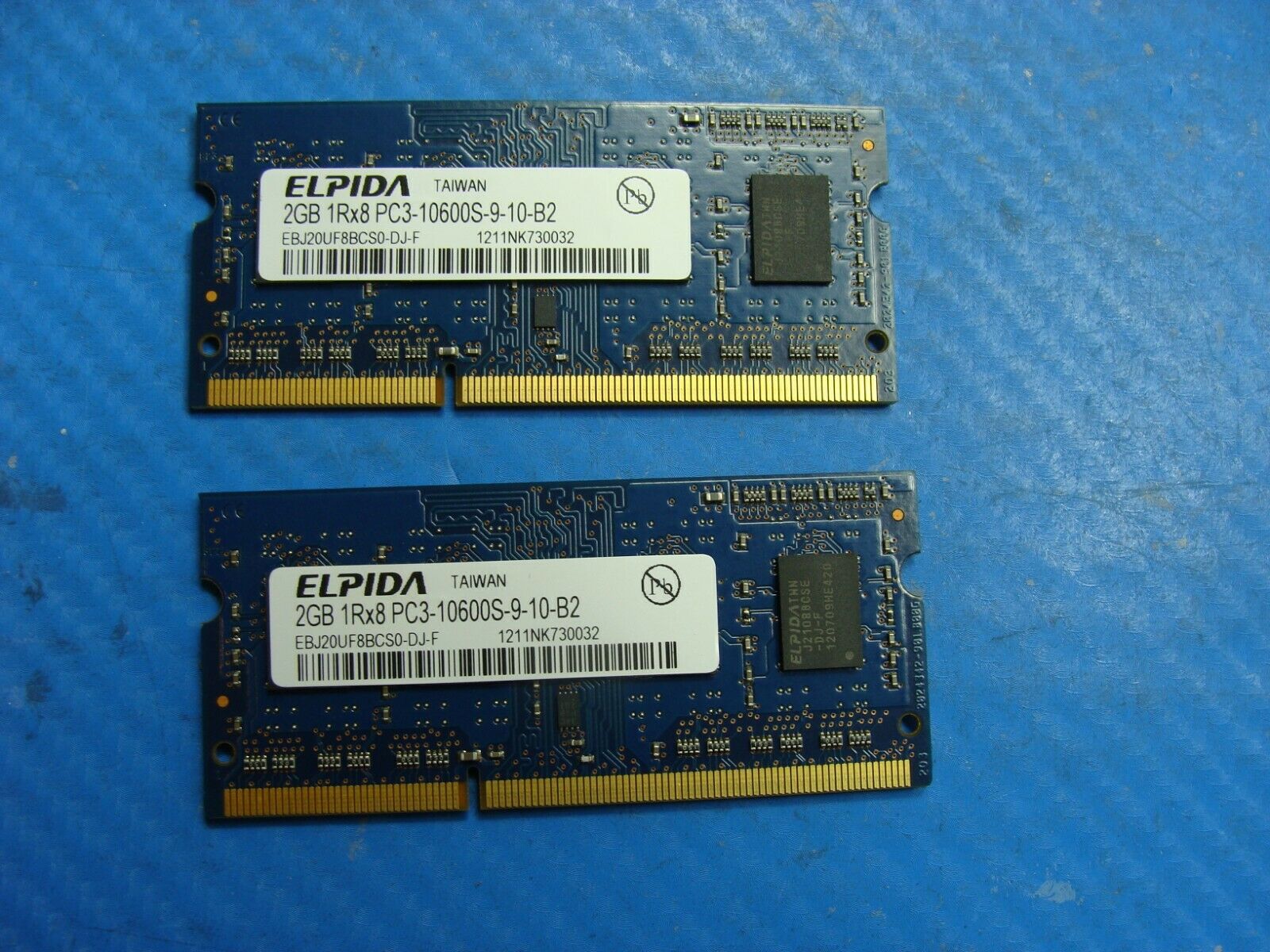 iMac A1311 Elpida 4GB (2x2GB) PC3-10600S SO-DIMM Memory RAM EBJ20UF8BCS0-DJ-F #1 Elpida