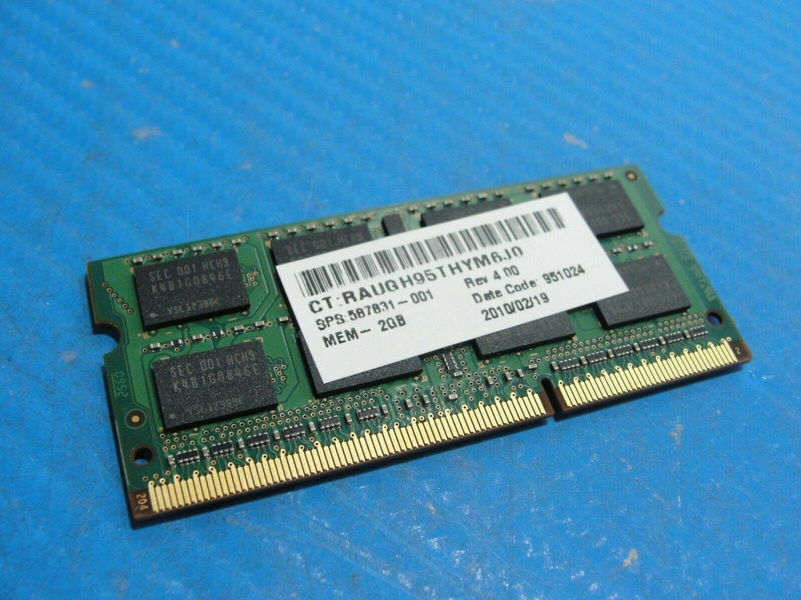 Lenovo T510 Laptop Samsung 2GB Memory PC3-10600S-09-10-F2 M471B5673EH1-CH9 - Tested Computer Laptop Parts