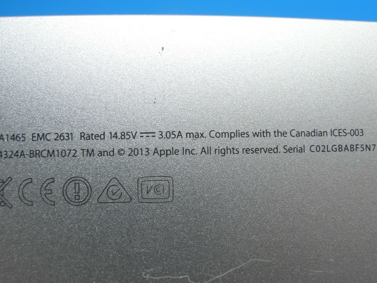 MacBook Air A1465 MD711LL/A MD712LL/A Mid 2013 11