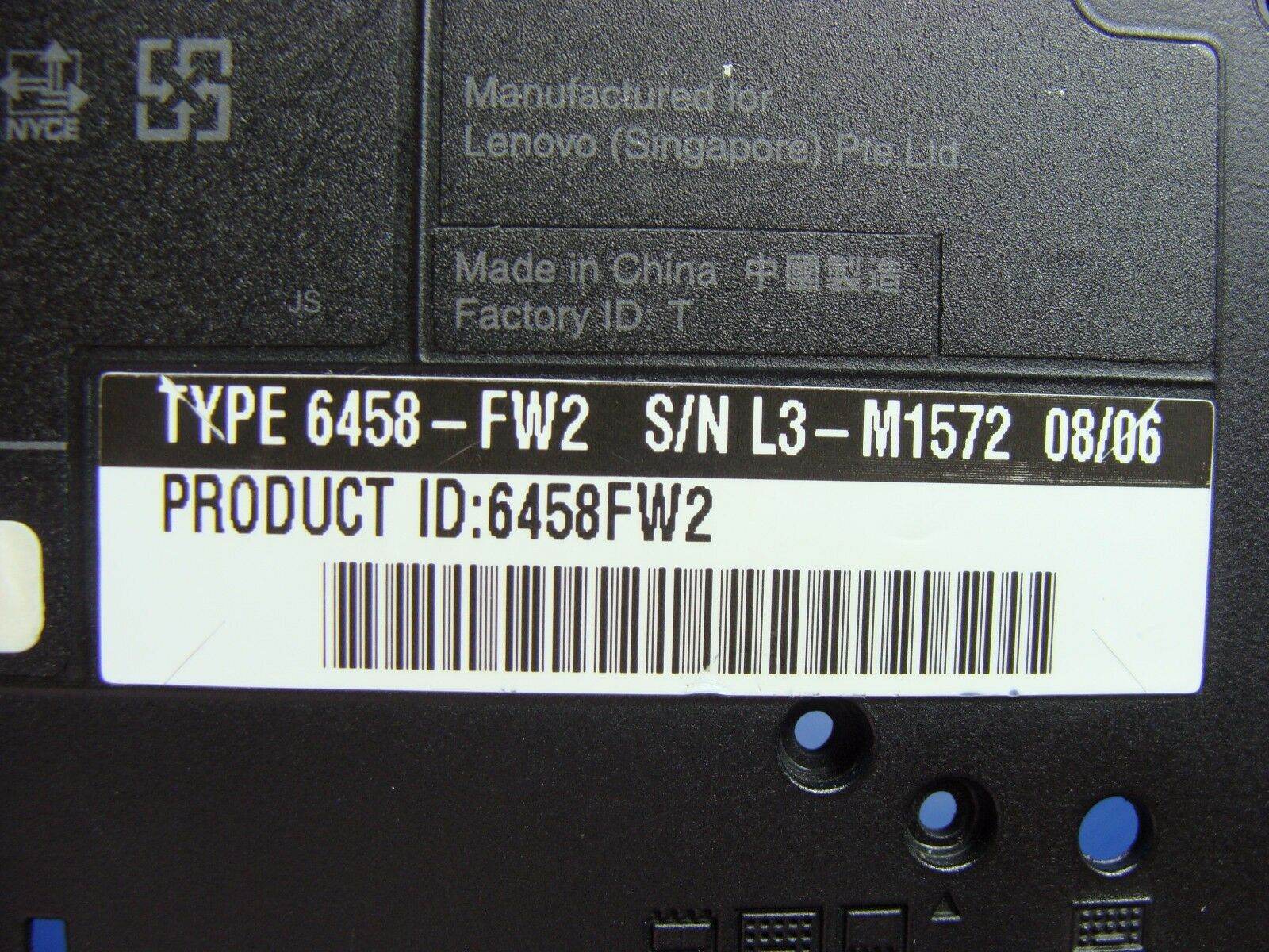 Lenovo Thinkpad T61P 15.4” Genuine Laptop Bottom Case 42W2432 - Tested Computer Laptop Parts