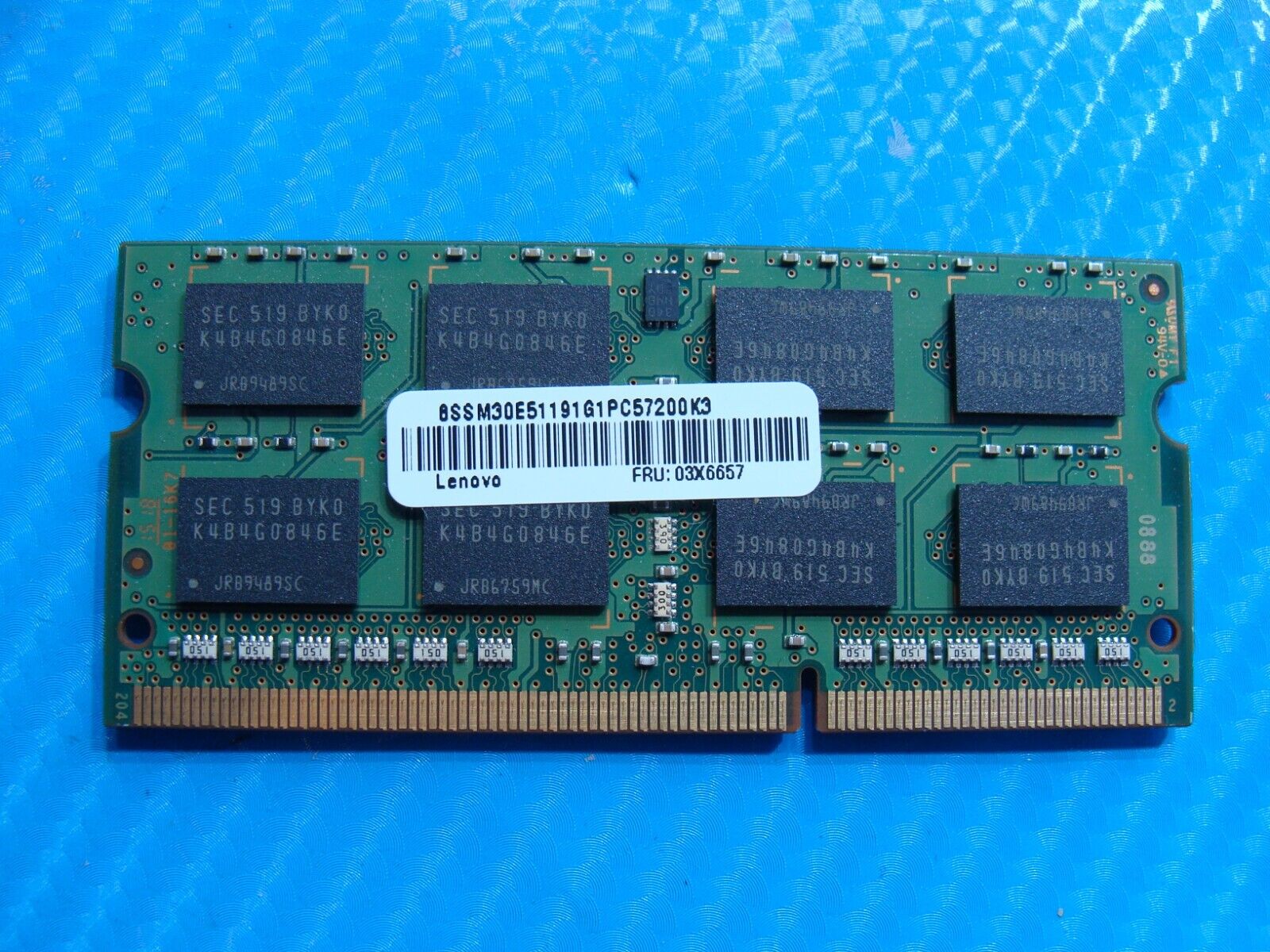 surfing moden glans Lenovo x250 Samsung 8GB 2Rx8 PC3L-12800S Memory RAM SO-DIMM M471B1G73EB0-YK0