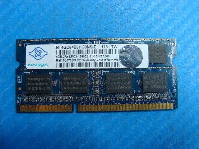 Dell M17x R3 Nanya 4GB 2Rx8 PC3-12800S SO-DIMM Memory RAM NT4GC64B8HG0NS-DI #3 - Tested Computer Laptop Parts