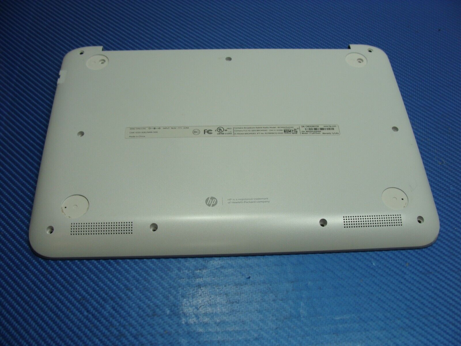 HP Stream 11.6 X360 11-p015wm Genuine Laptop Bottom Case Base Cover AP1A6000550