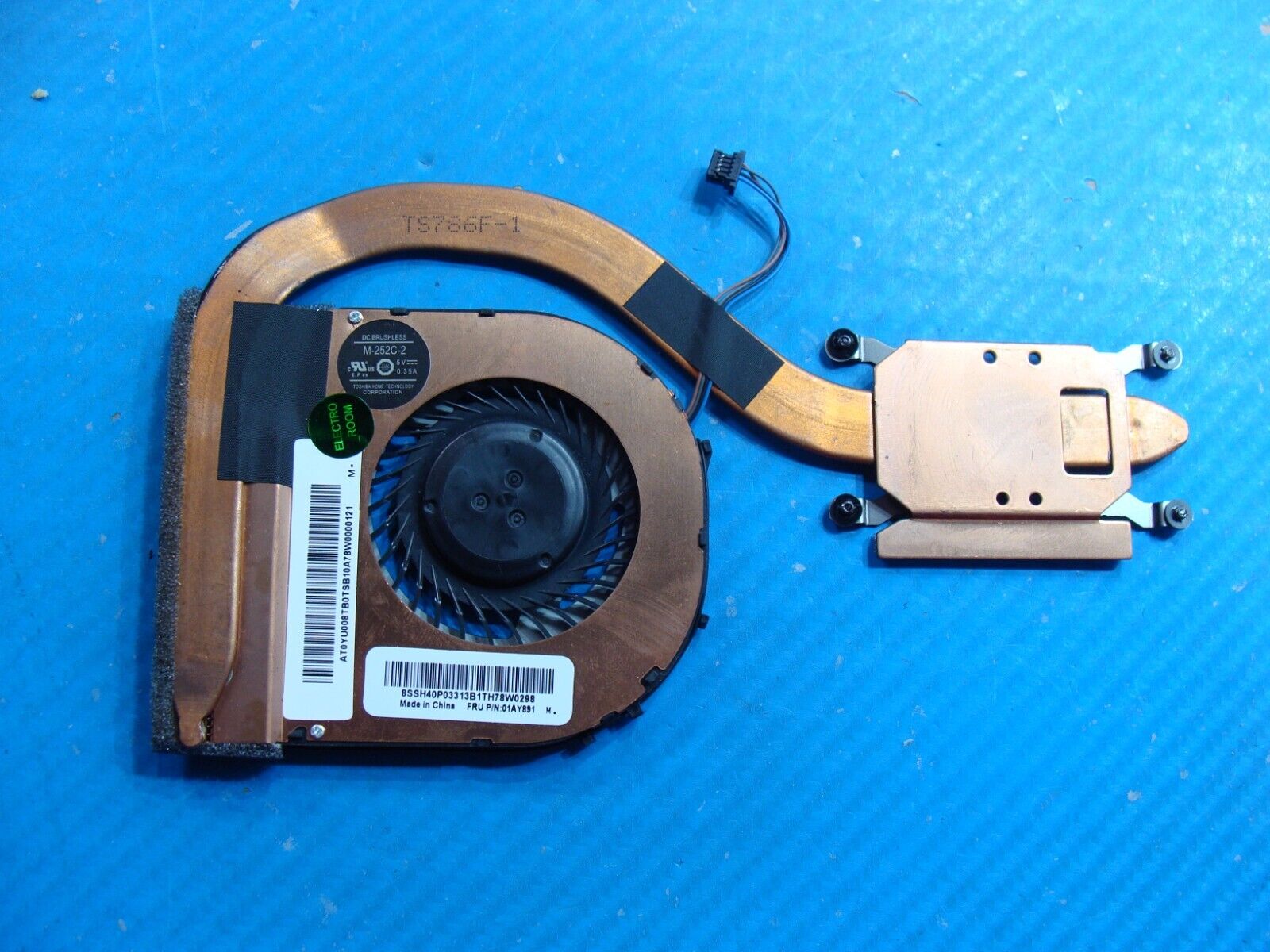 Lenovo Thinkpad T470s 14 Genuine CPU Cooling Fan w/Heatsink 01AY891