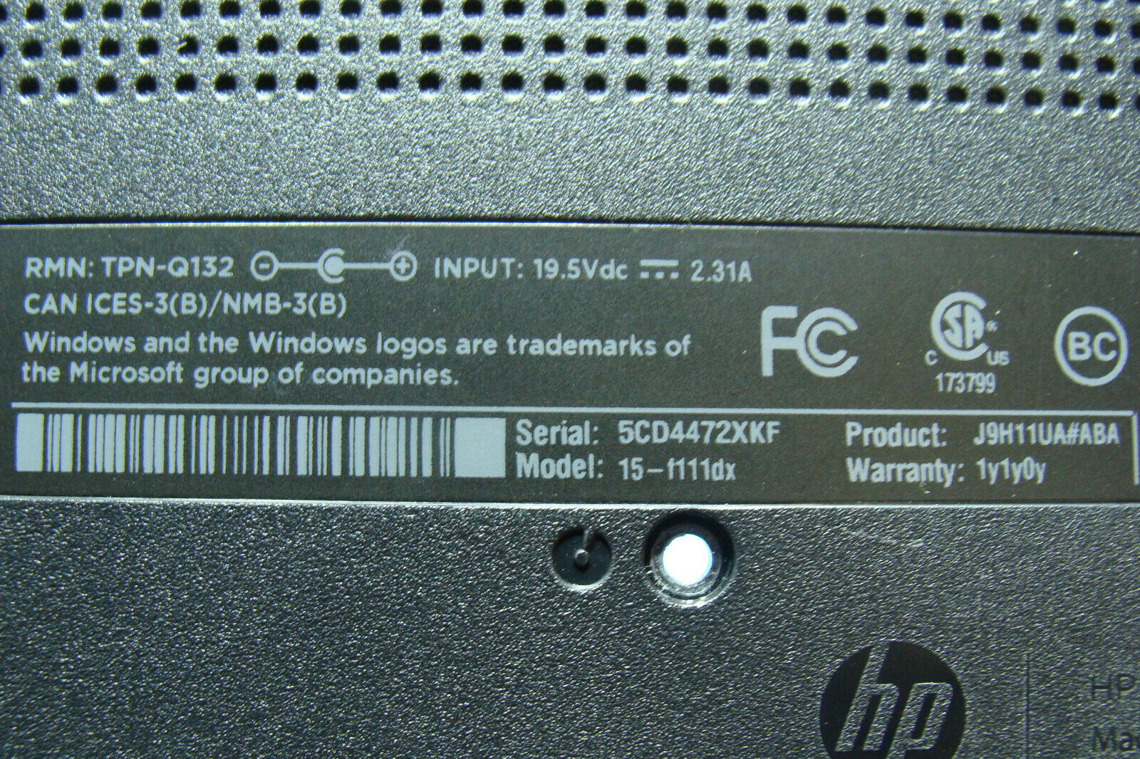 HP Notebook 15-f111dx 15.6
